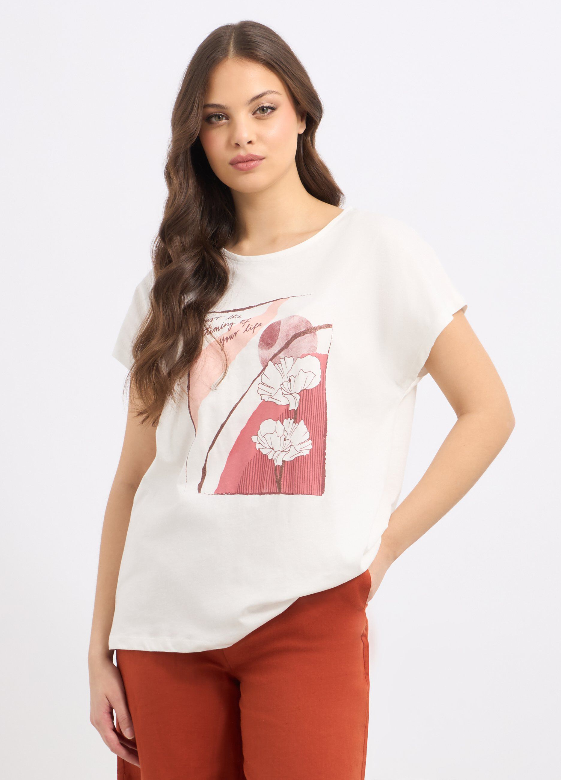 T-shirt in puro cotone donna_0