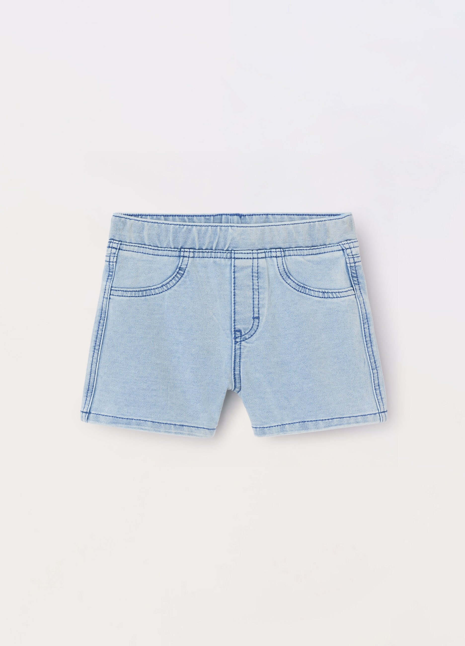 Shorts in stretch denim ragazza_0