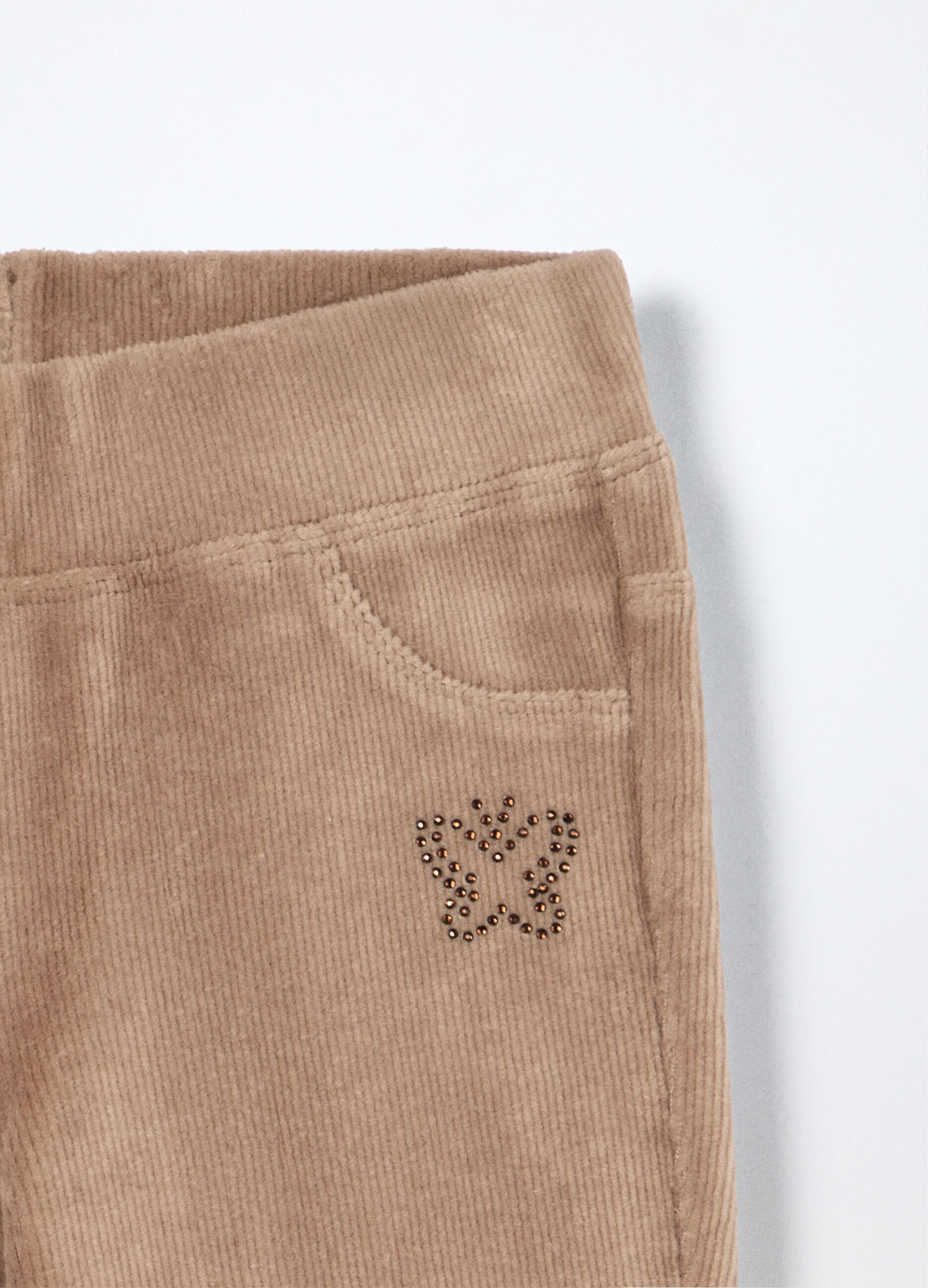 Treggings in costina velour bambina_2
