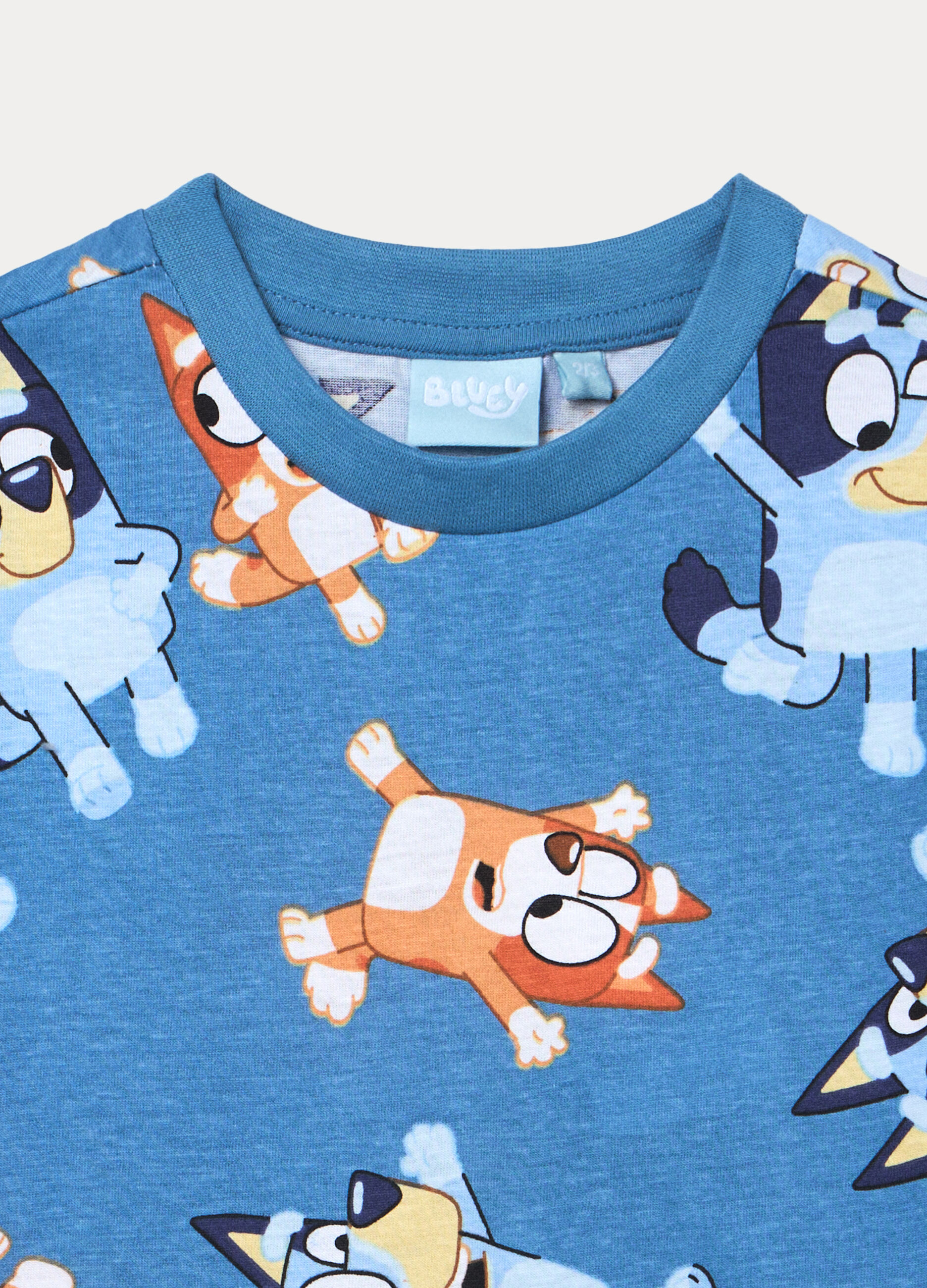 Set pigiama corto Bluey in jersey di puro cotone bambino_2