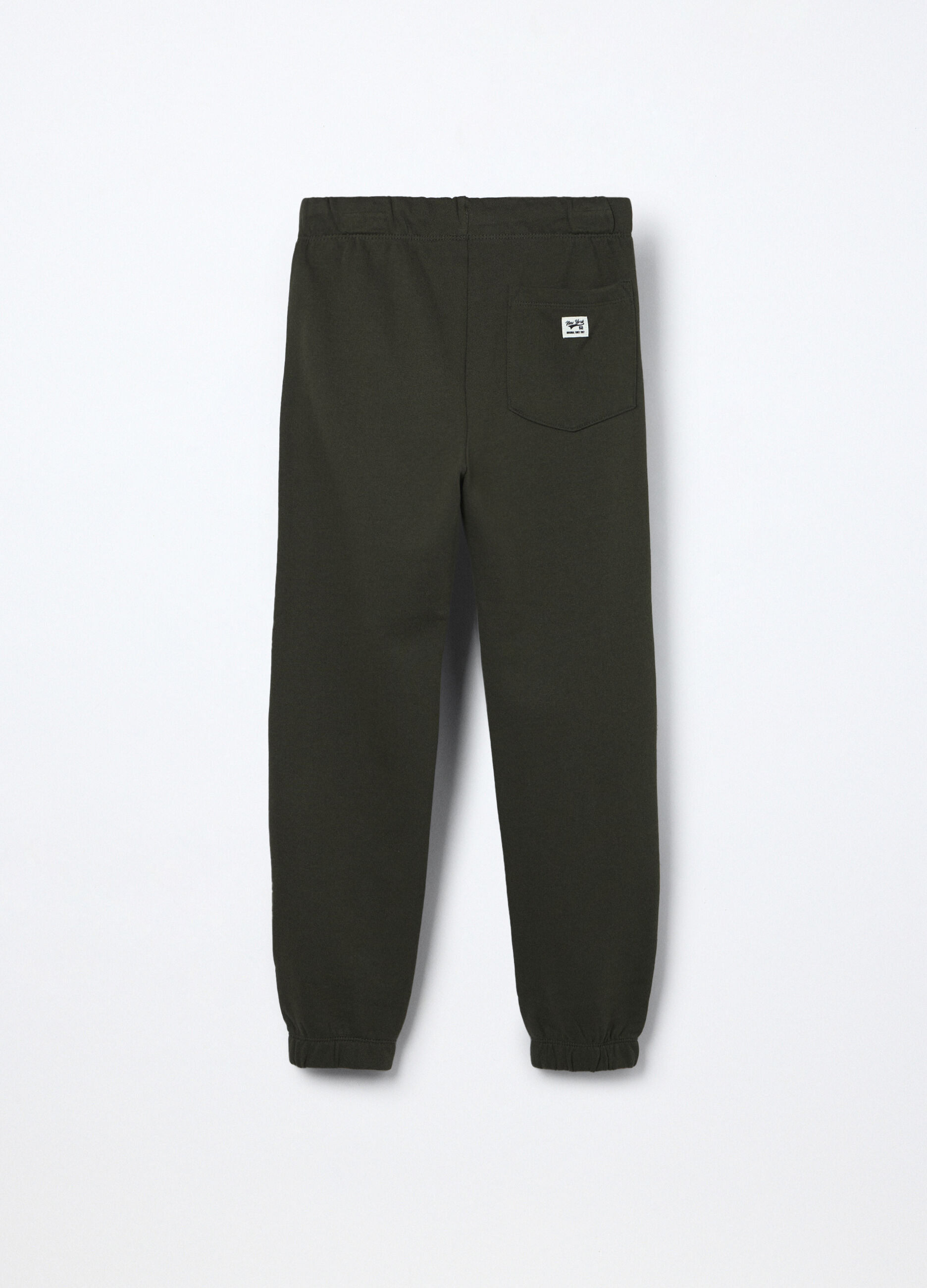 Jogger in puro cotone fleece bambino_1