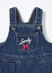 Vestito-salopette in denim misto cotone neonata_2
