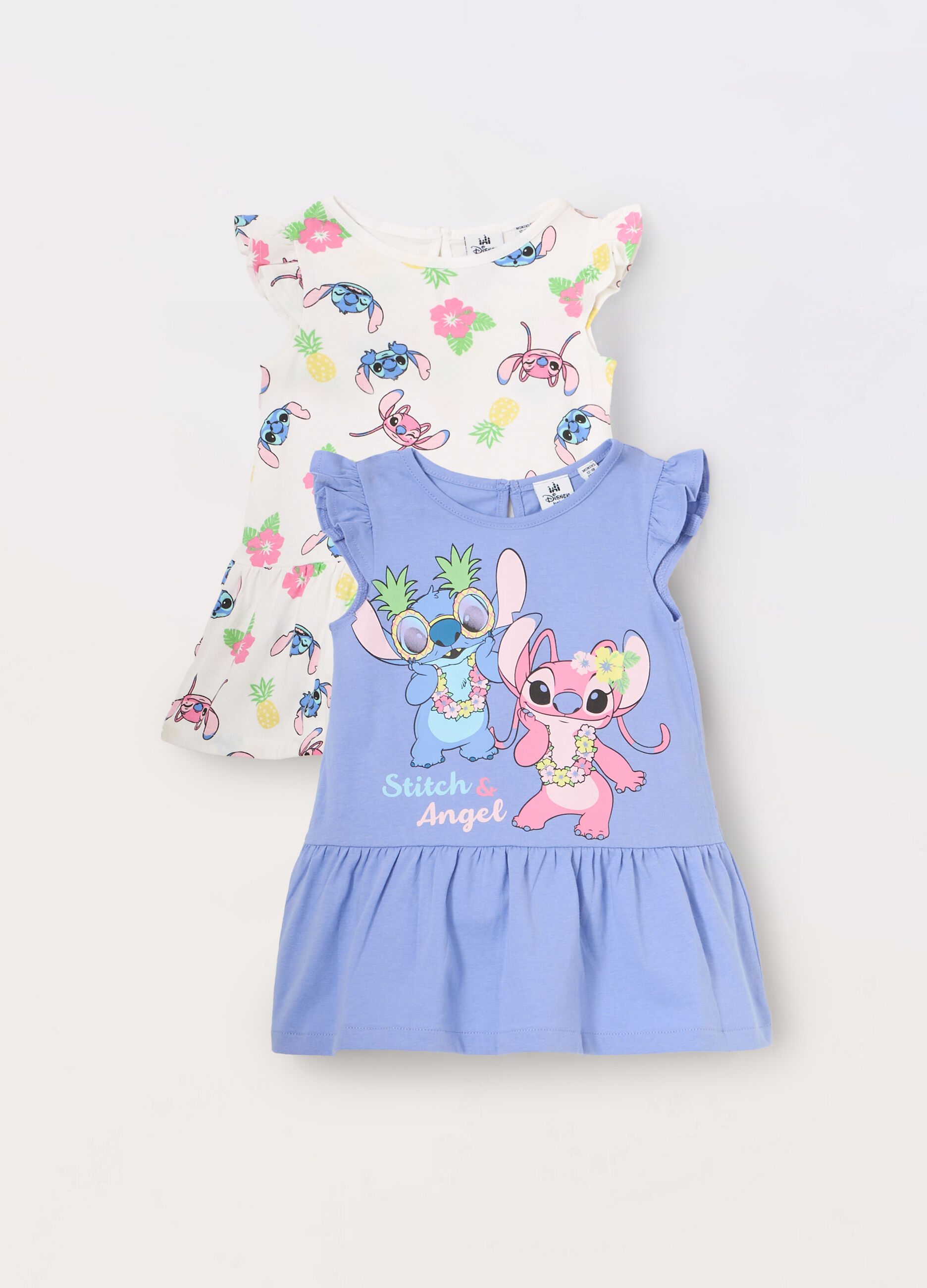 Pack 2 vestiti in jersey di puro cotone neonata_0