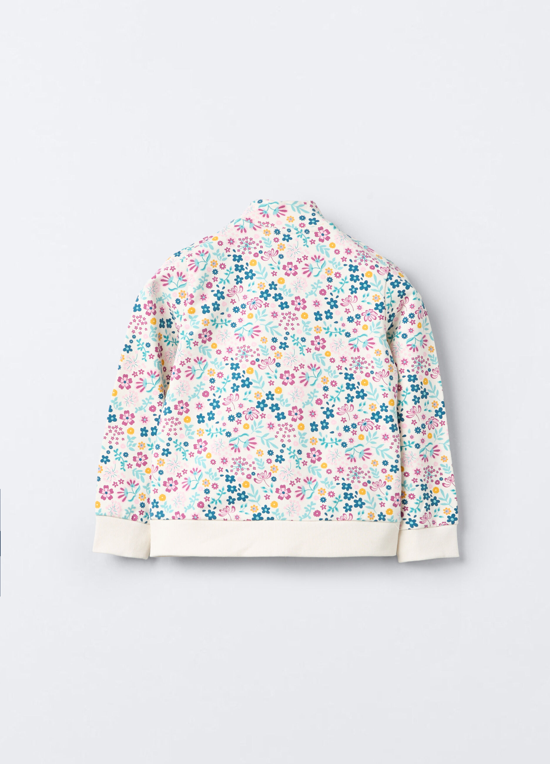 Felpa in cotone garzato stretch bambina_1