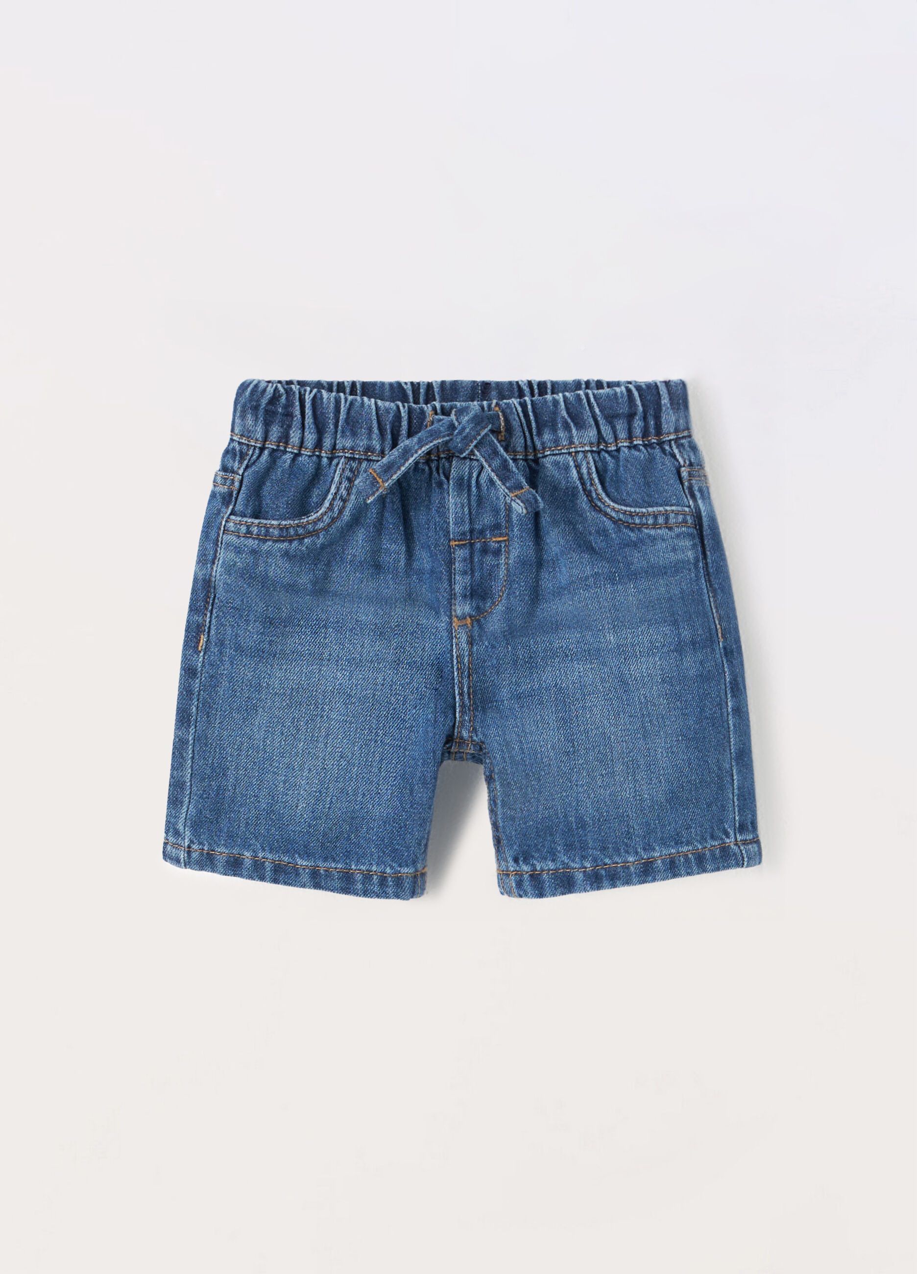 Shorts in denim misto cotone neonato_0