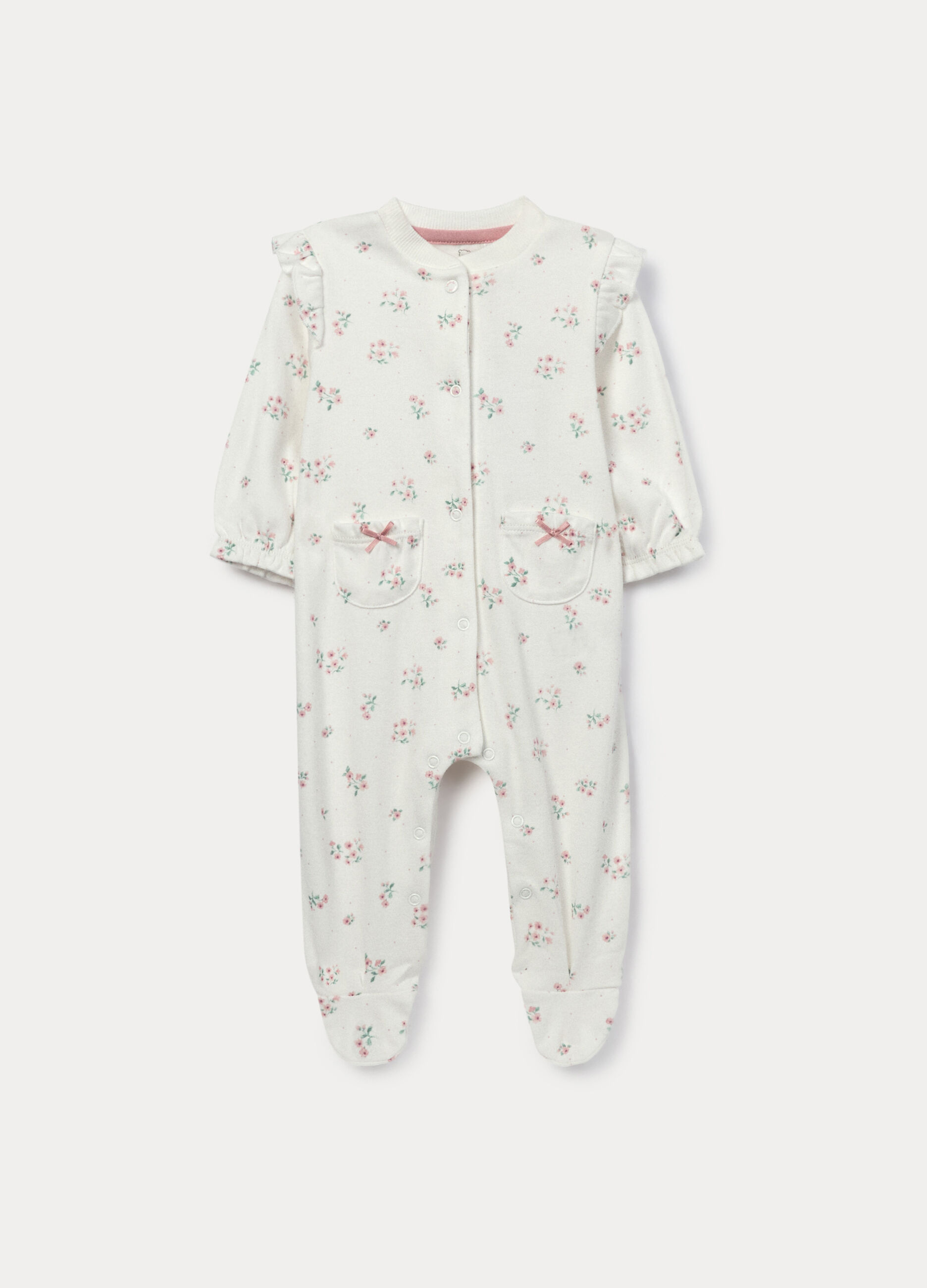 Tutina in interlock di puro cotone neonata_0