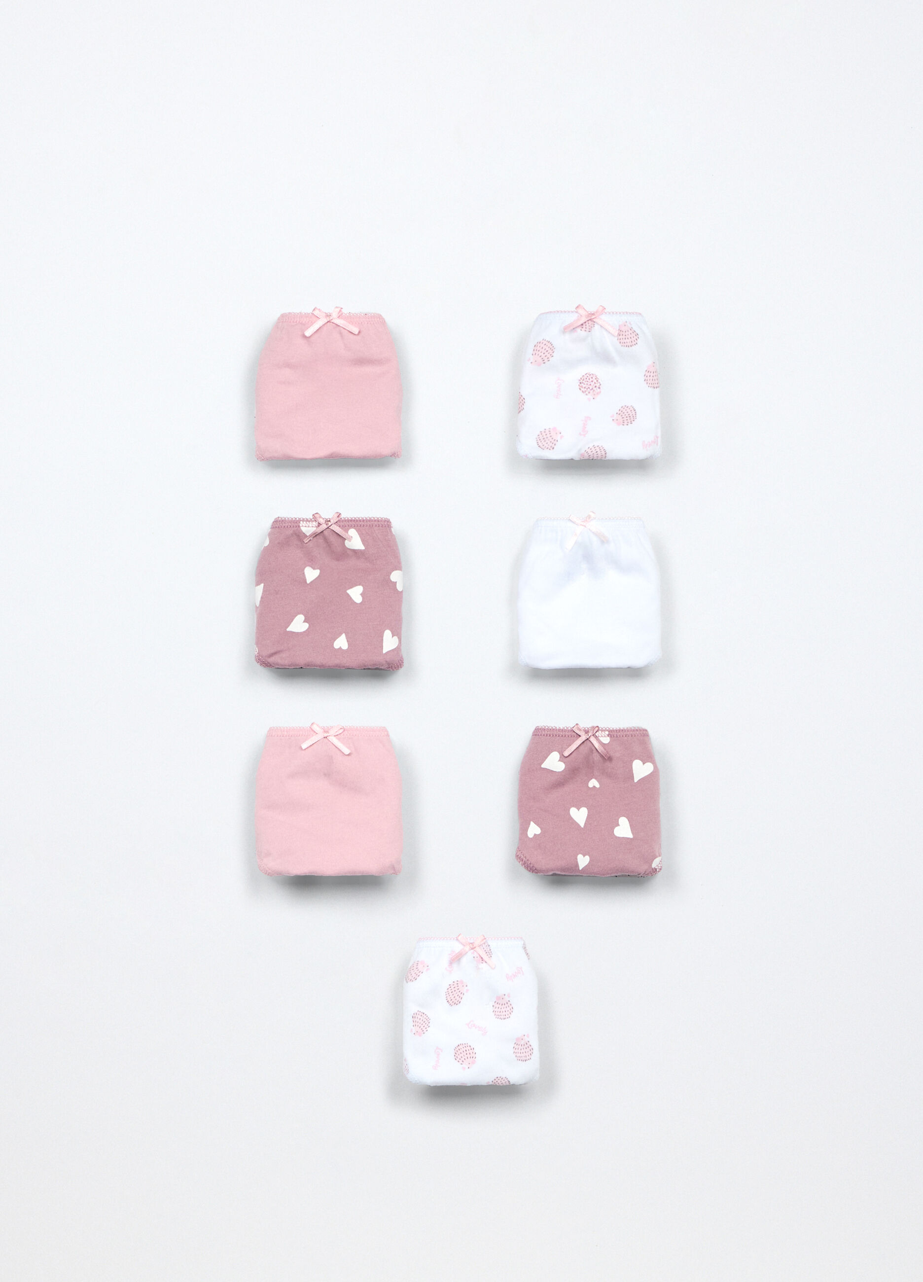 Pack 7 slip in jersey di puro cotone bambina_0