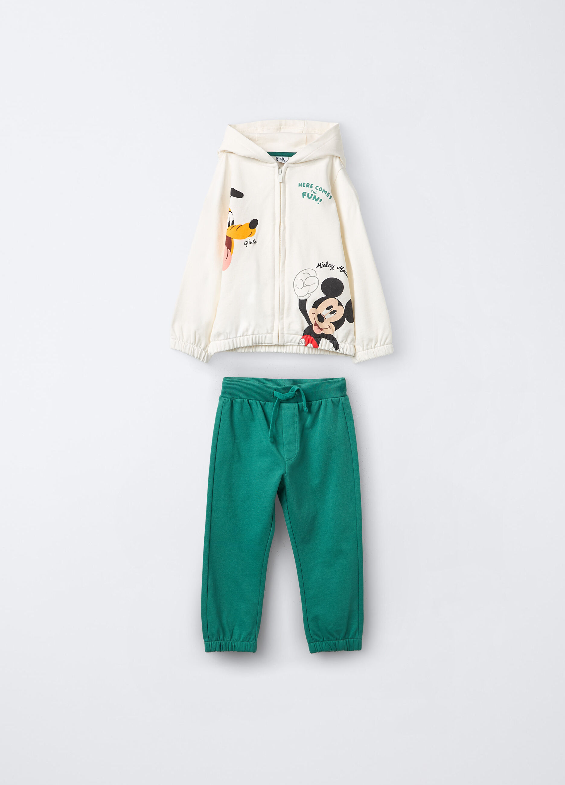 Jogging set in puro cotone garzato bimbo_0