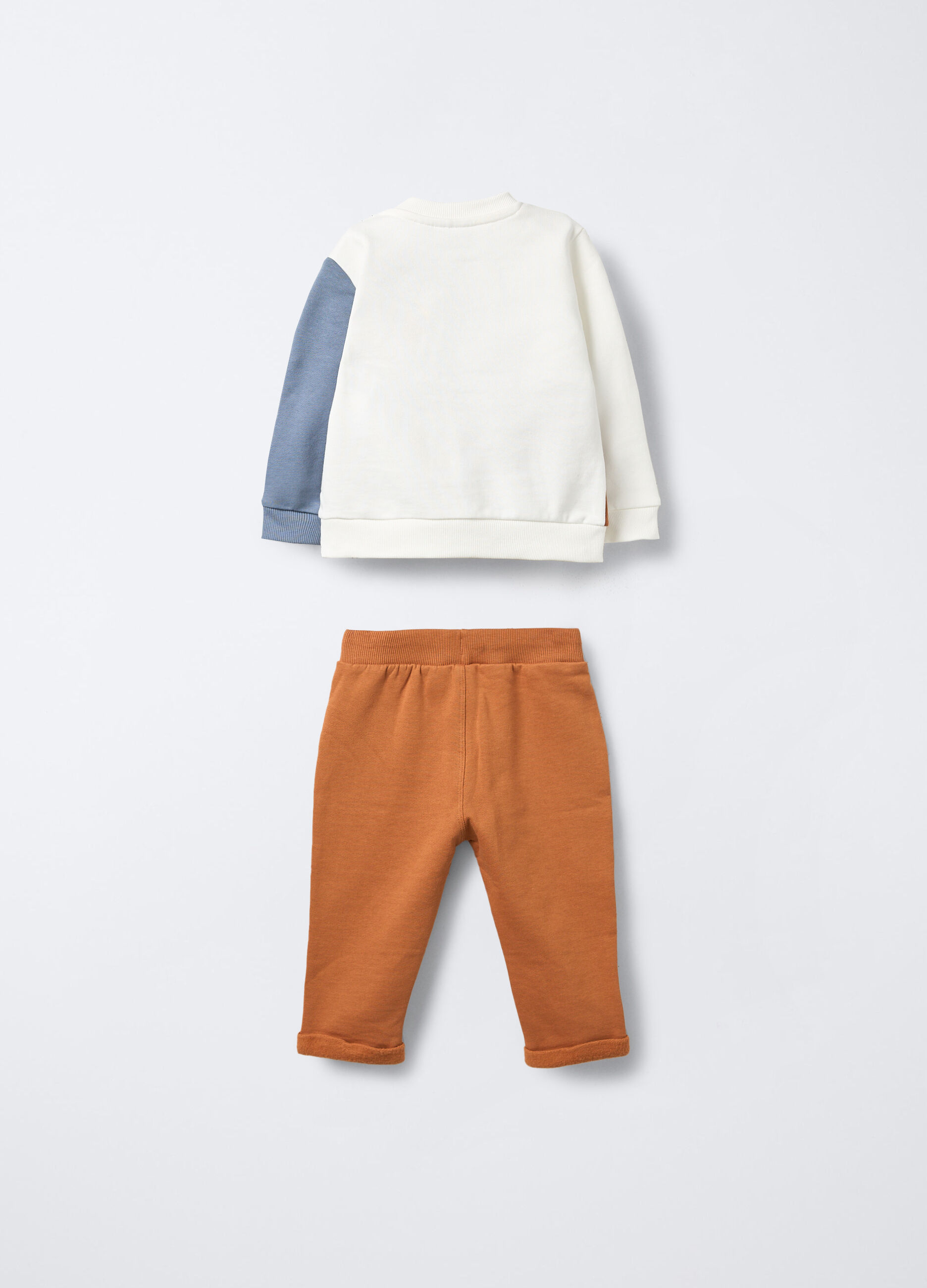 Jogging set in puro cotone garzato bimbo_1