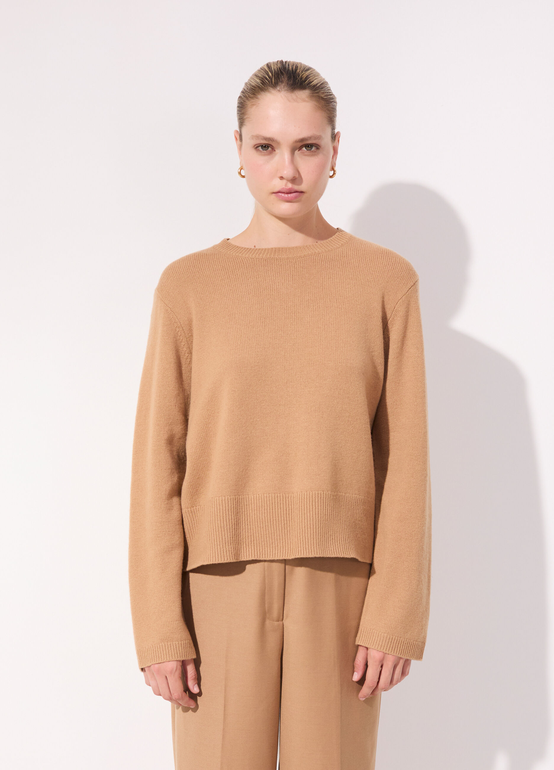 Maglione in pura lana a girocollo donna_1