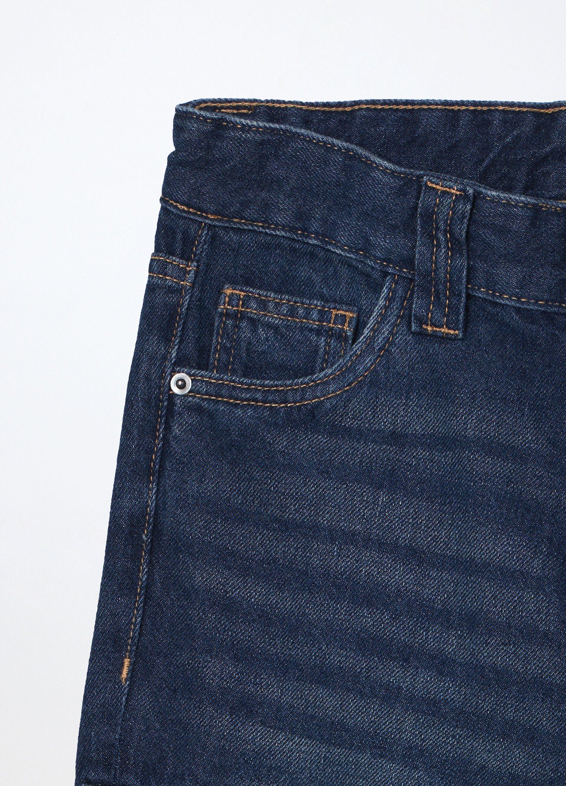 Pantaloni cargo in denim di puro cotone ragazzo