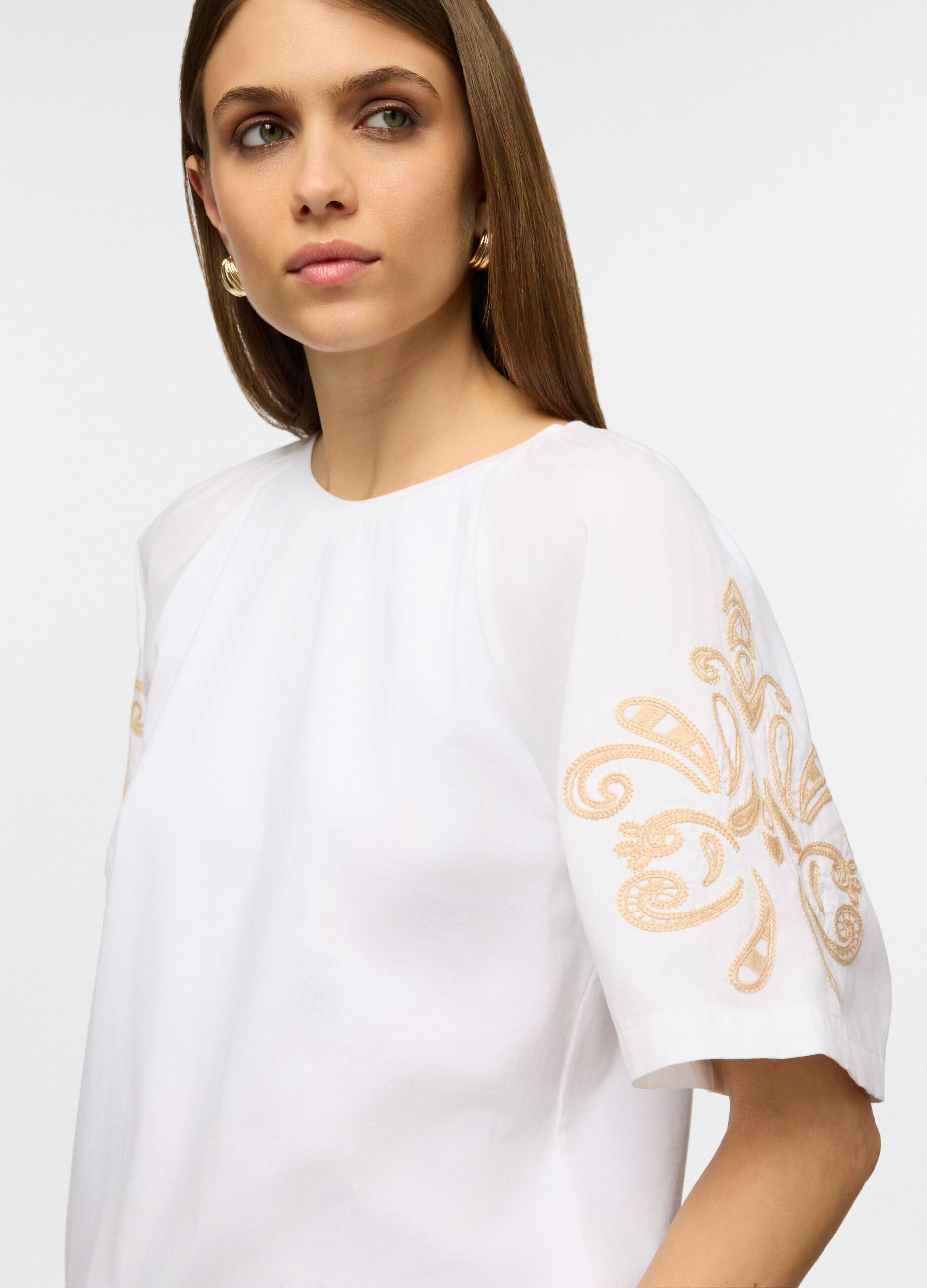 T-shirt girocollo stretch donna_2