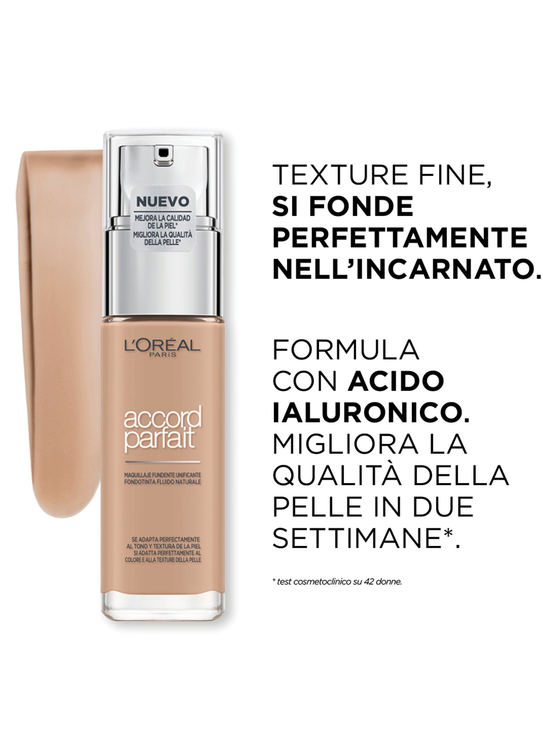 Fondotinta Accord Parfait Shade 1N Ivoire Rosé / Rose Ivory.