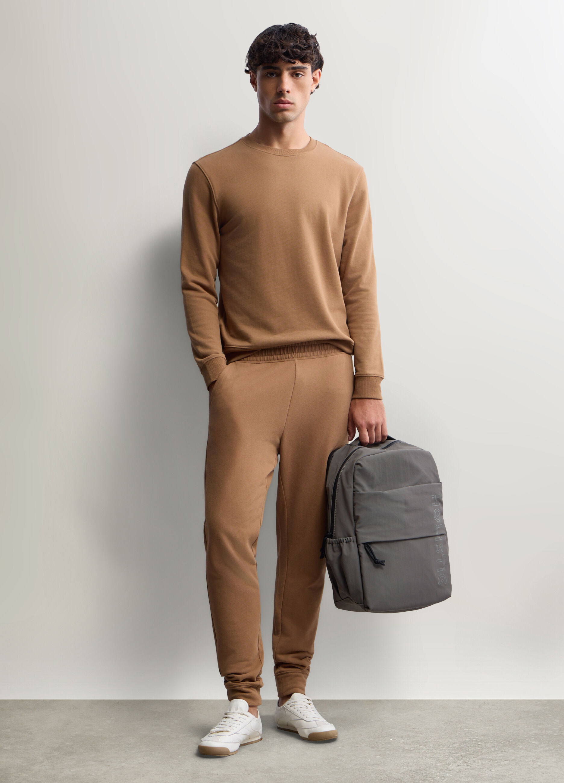 Jogger slim fit in felpa di cotone uomo