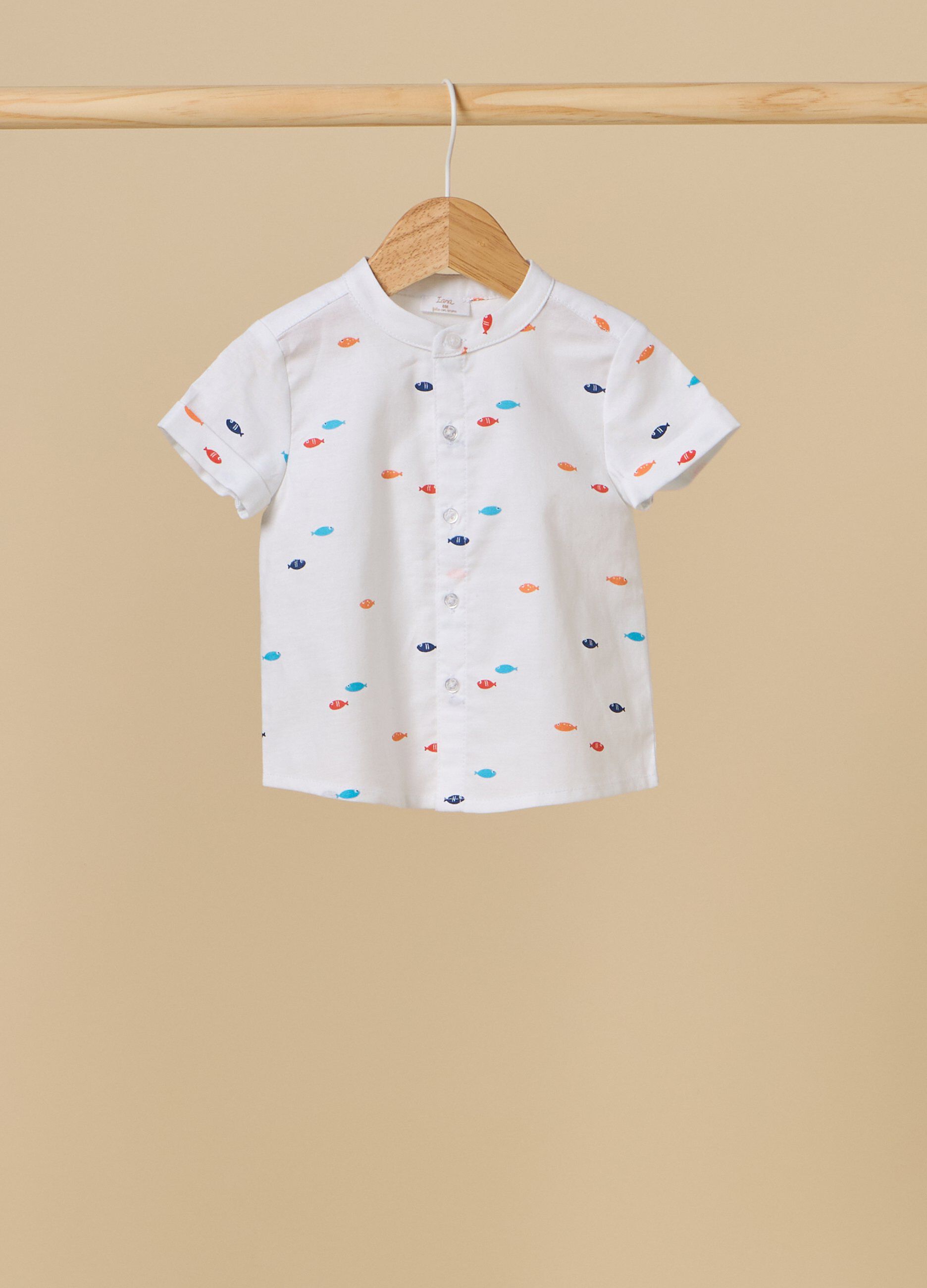Camicia in cotone piquet