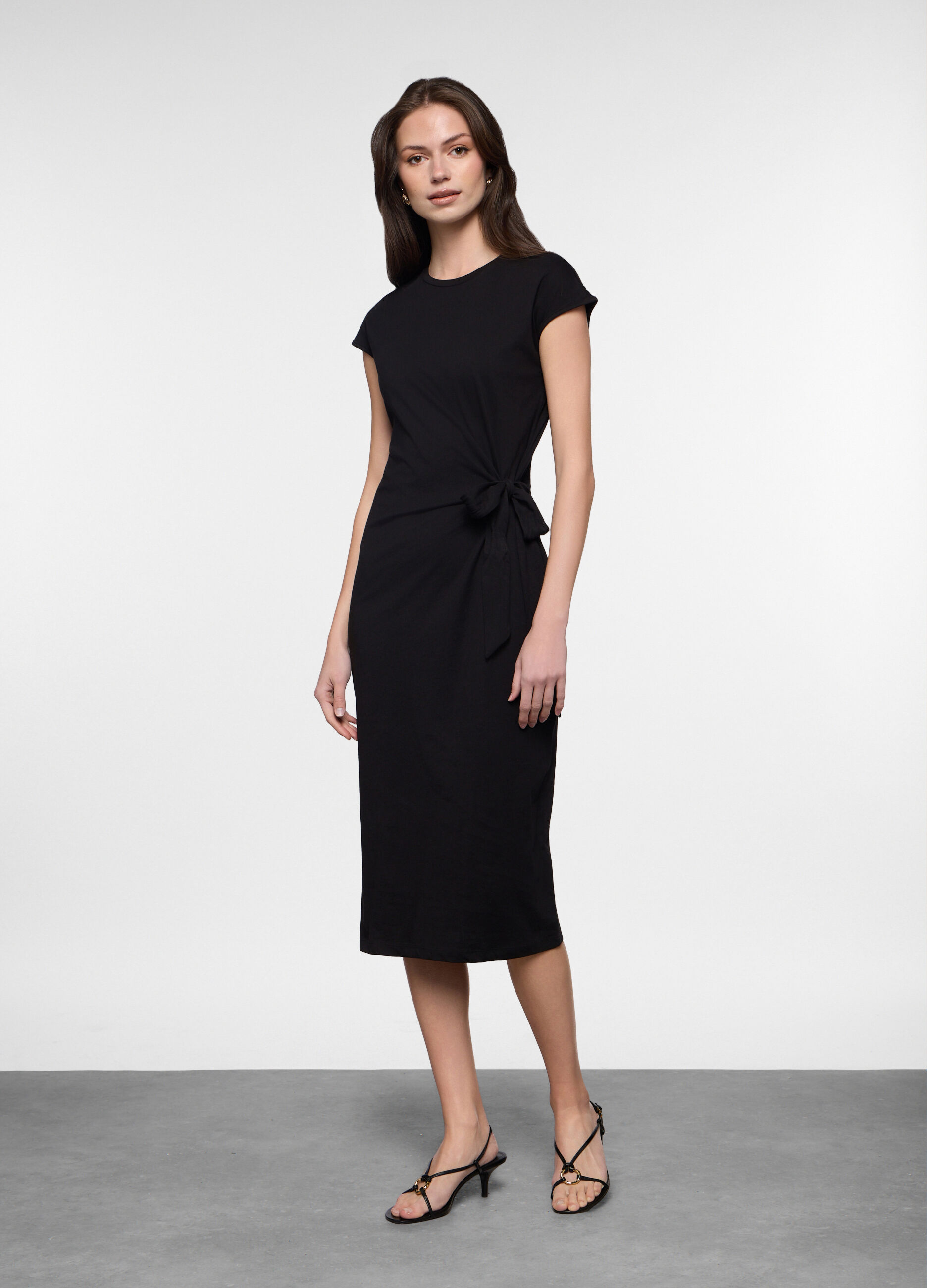 Abito lungo in jersey di puro cotone donna_0
