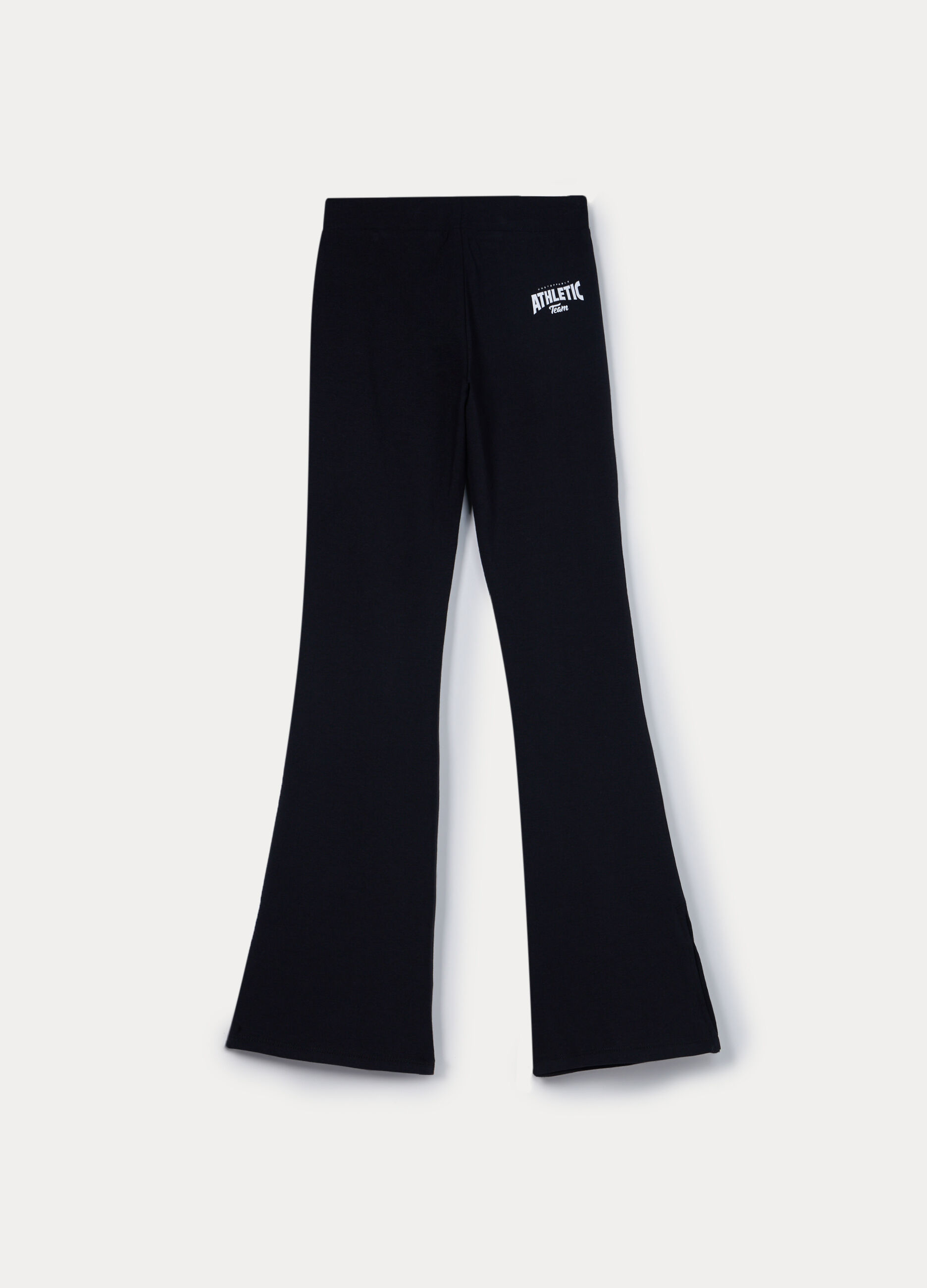 Leggings flare fit in jersey di cotone stretch ragazza_1