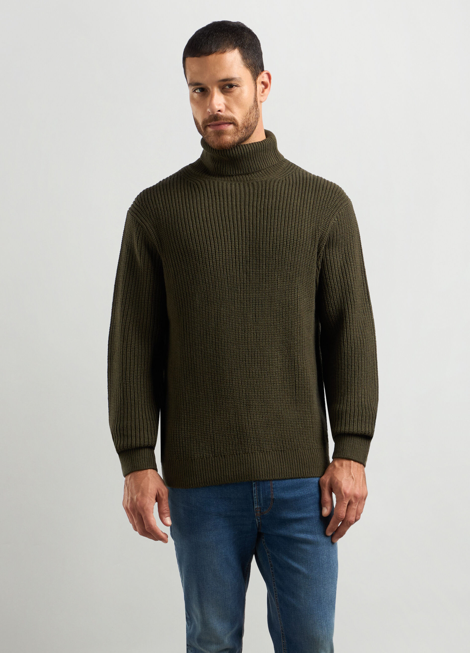 Maglione collo alto costa inglese uomo