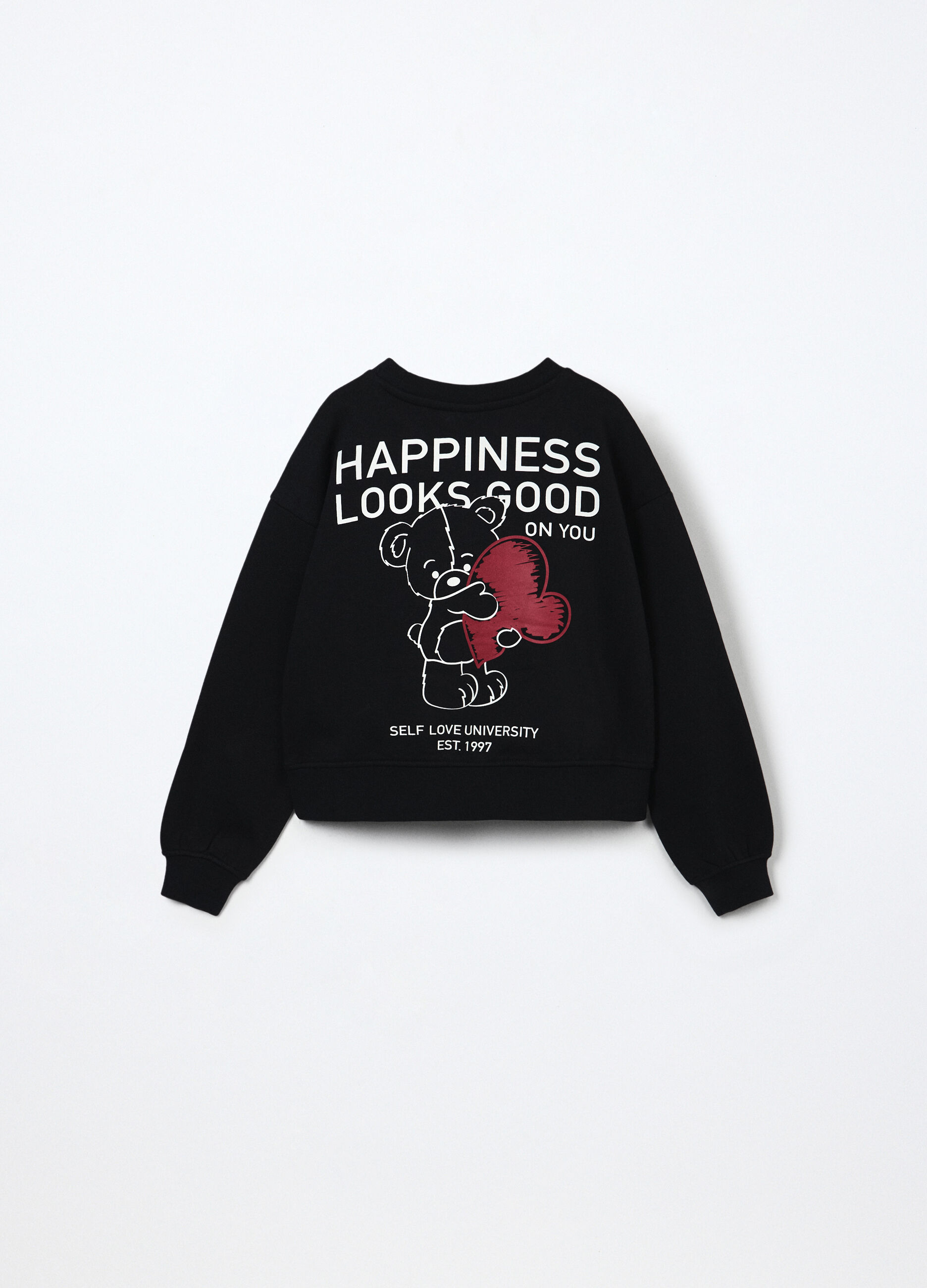 Felpa in misto cotone ragazza_1