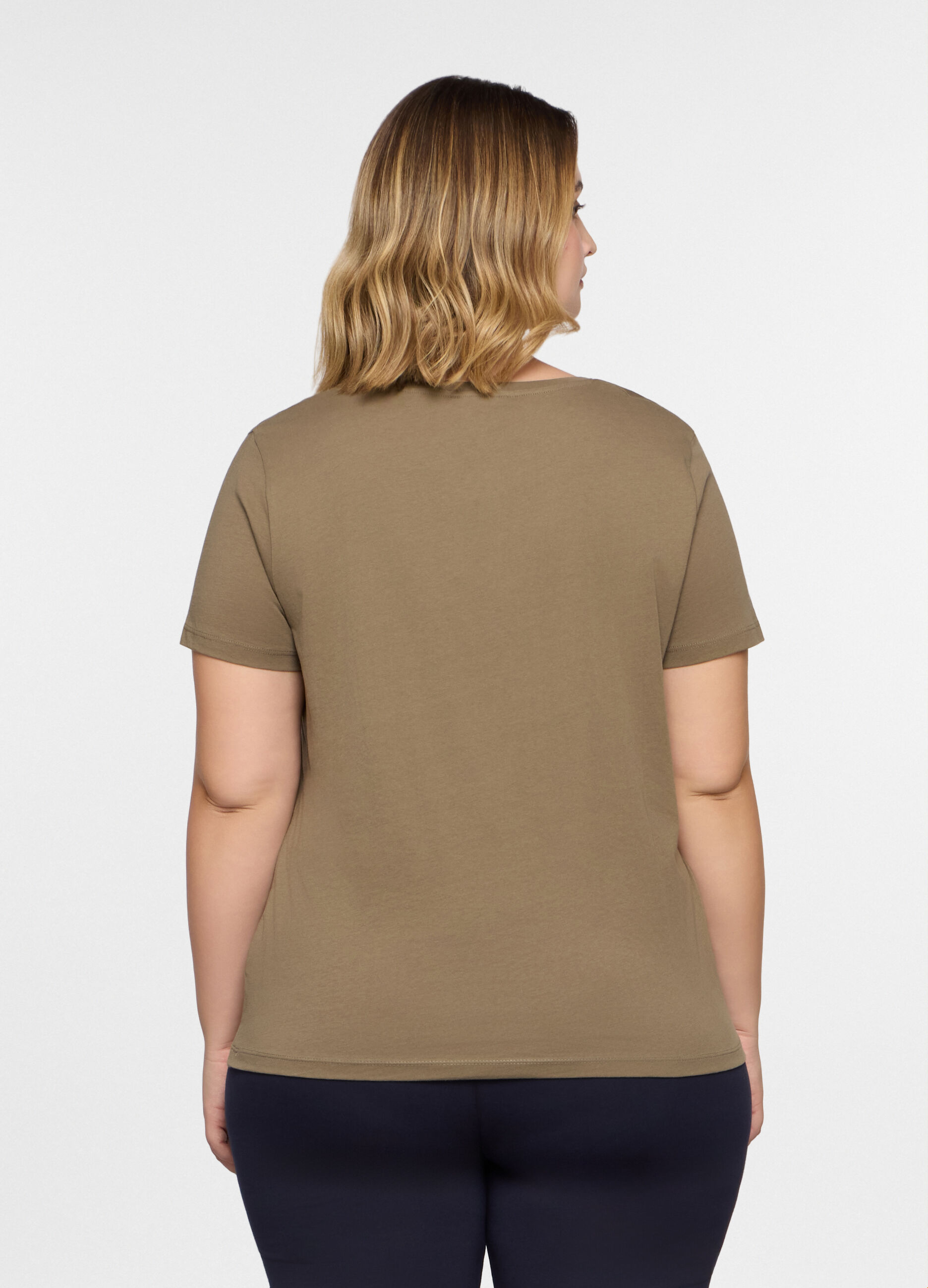 T-shirt girocollo donna curvy_1