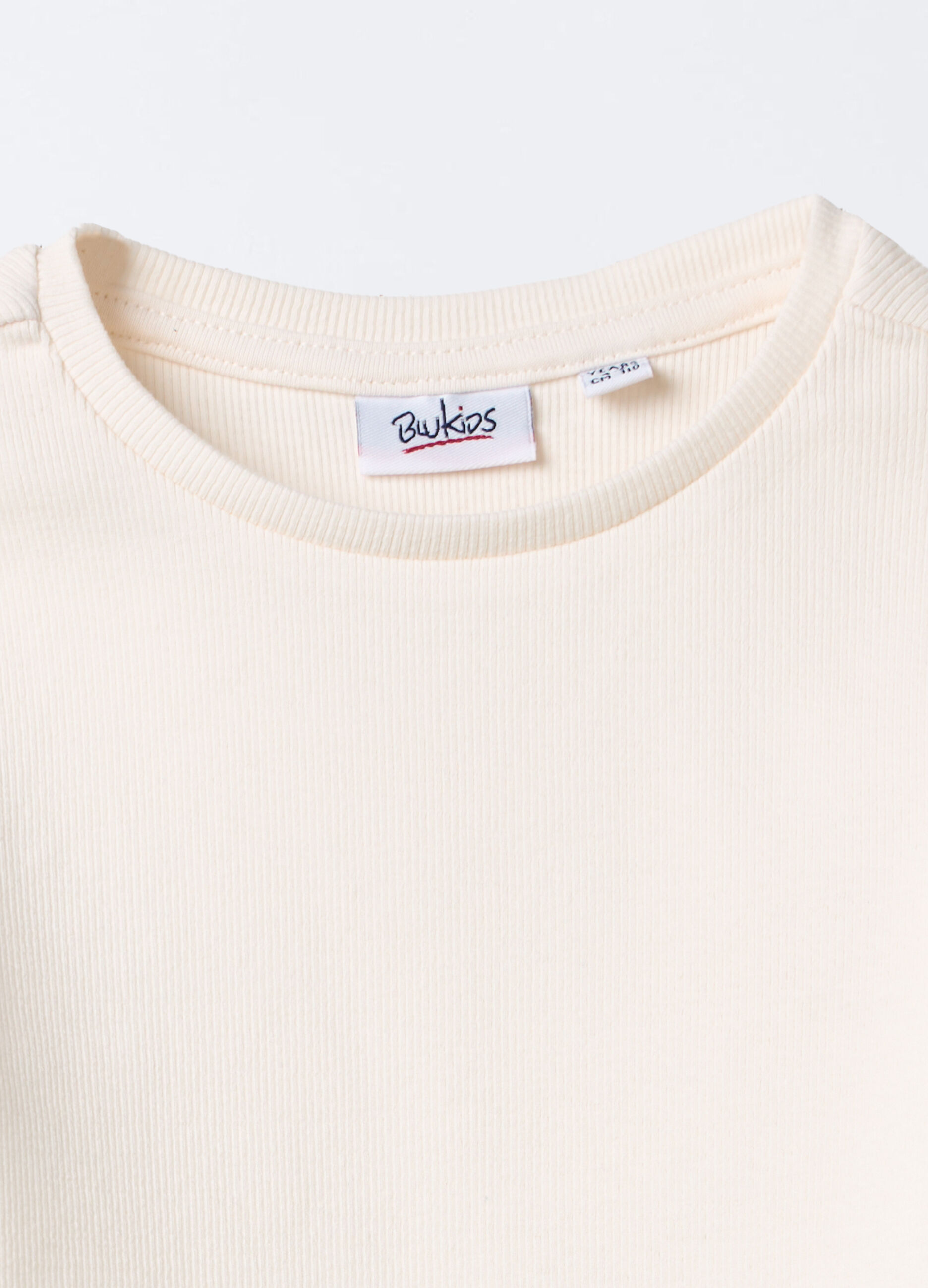 T-shirt in costina di cotone stretch bambina_2