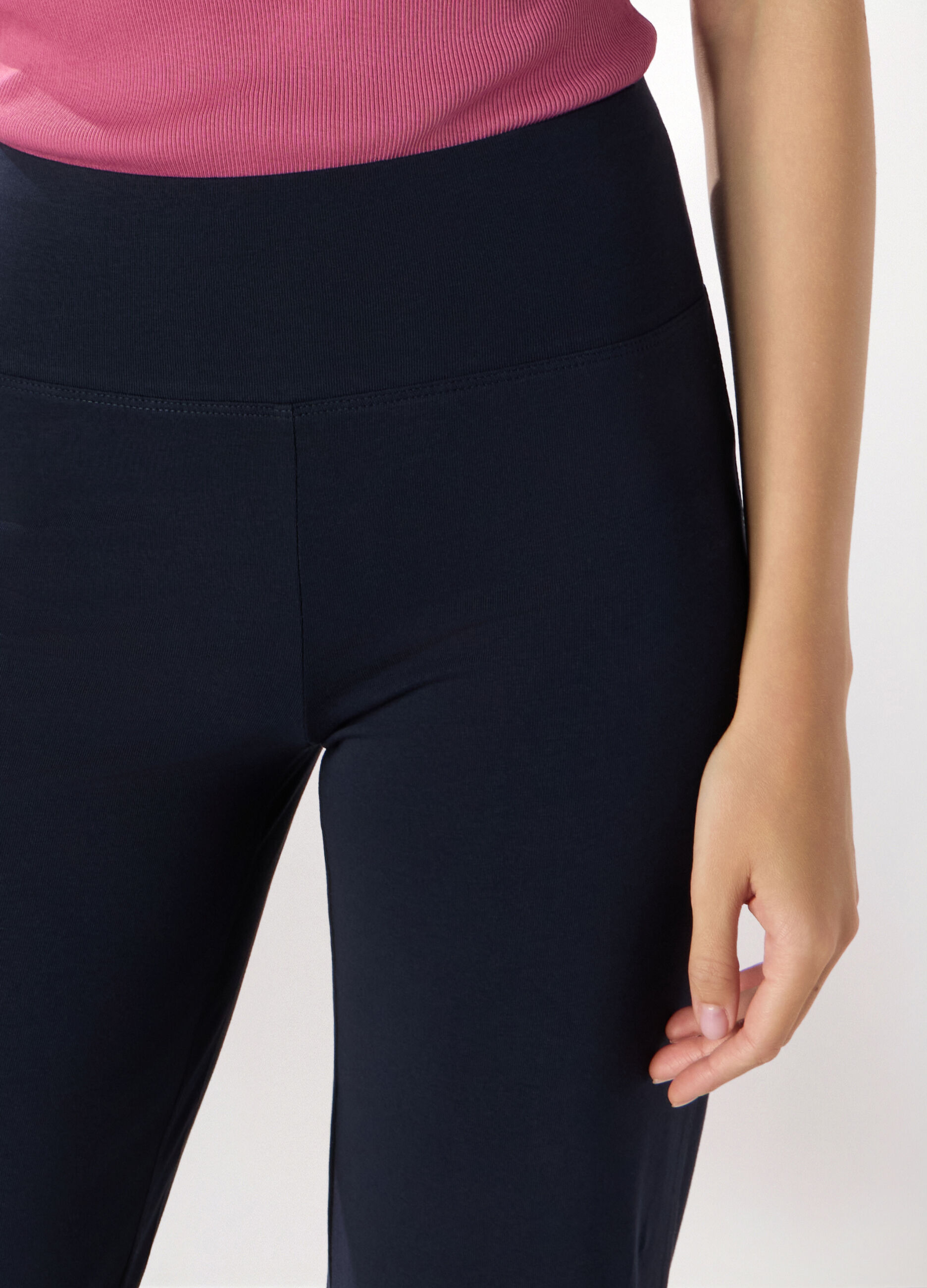 Leggings in jersey di cotone stretch Holistic fitness donna_2