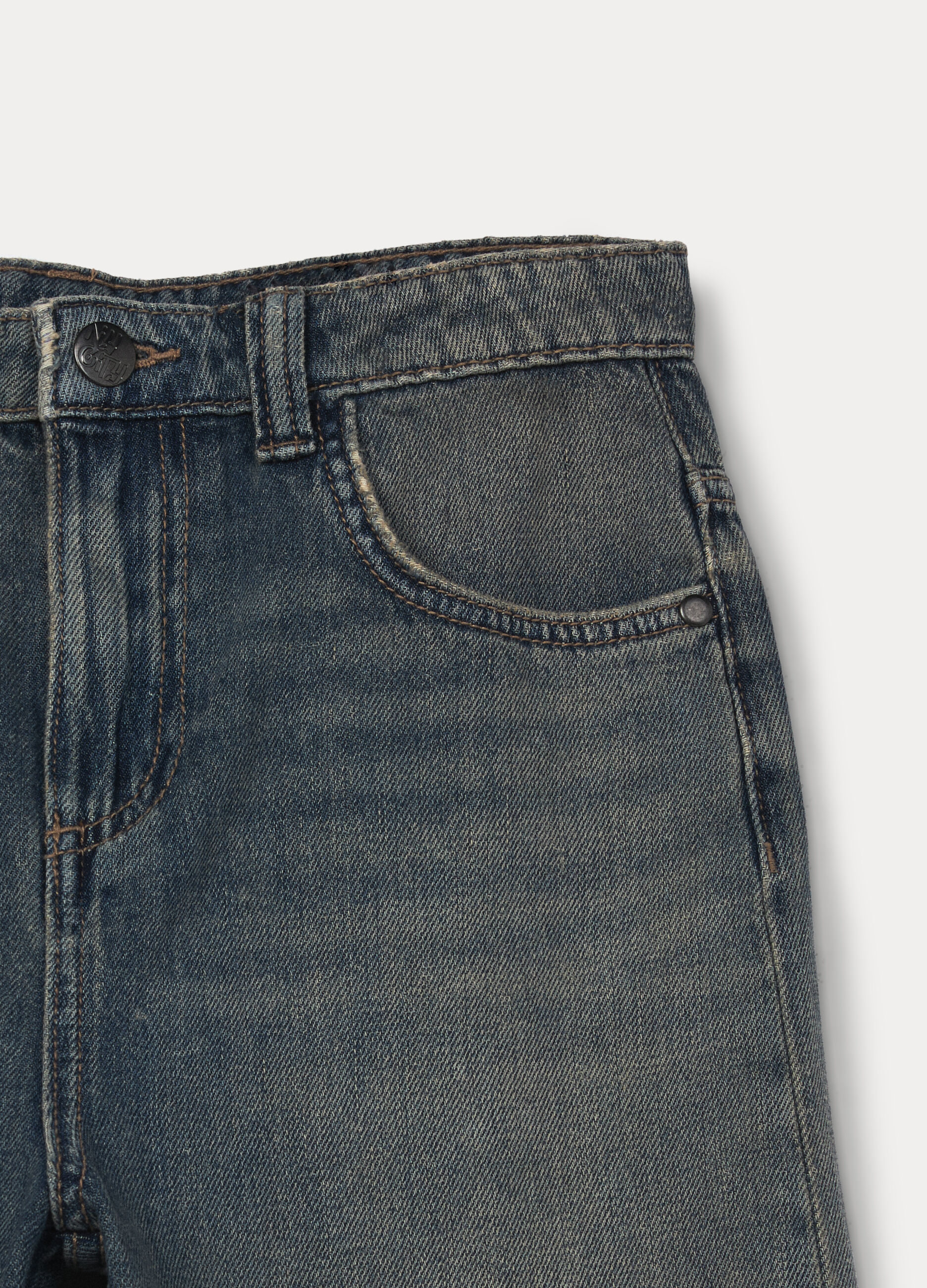 Jeans fit baggy in denim ragazzo_2