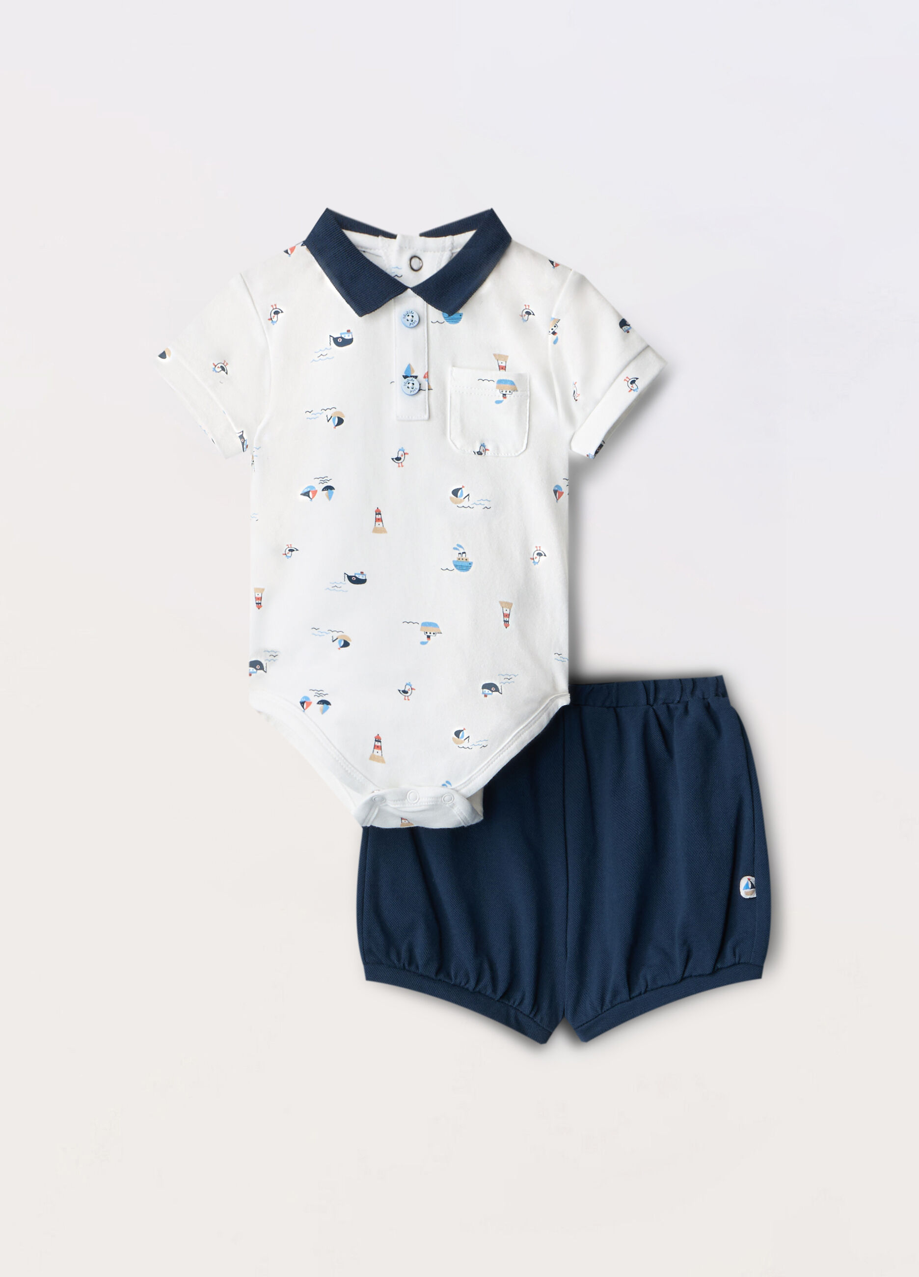 Set in jersey di cotone stretch neonato_0
