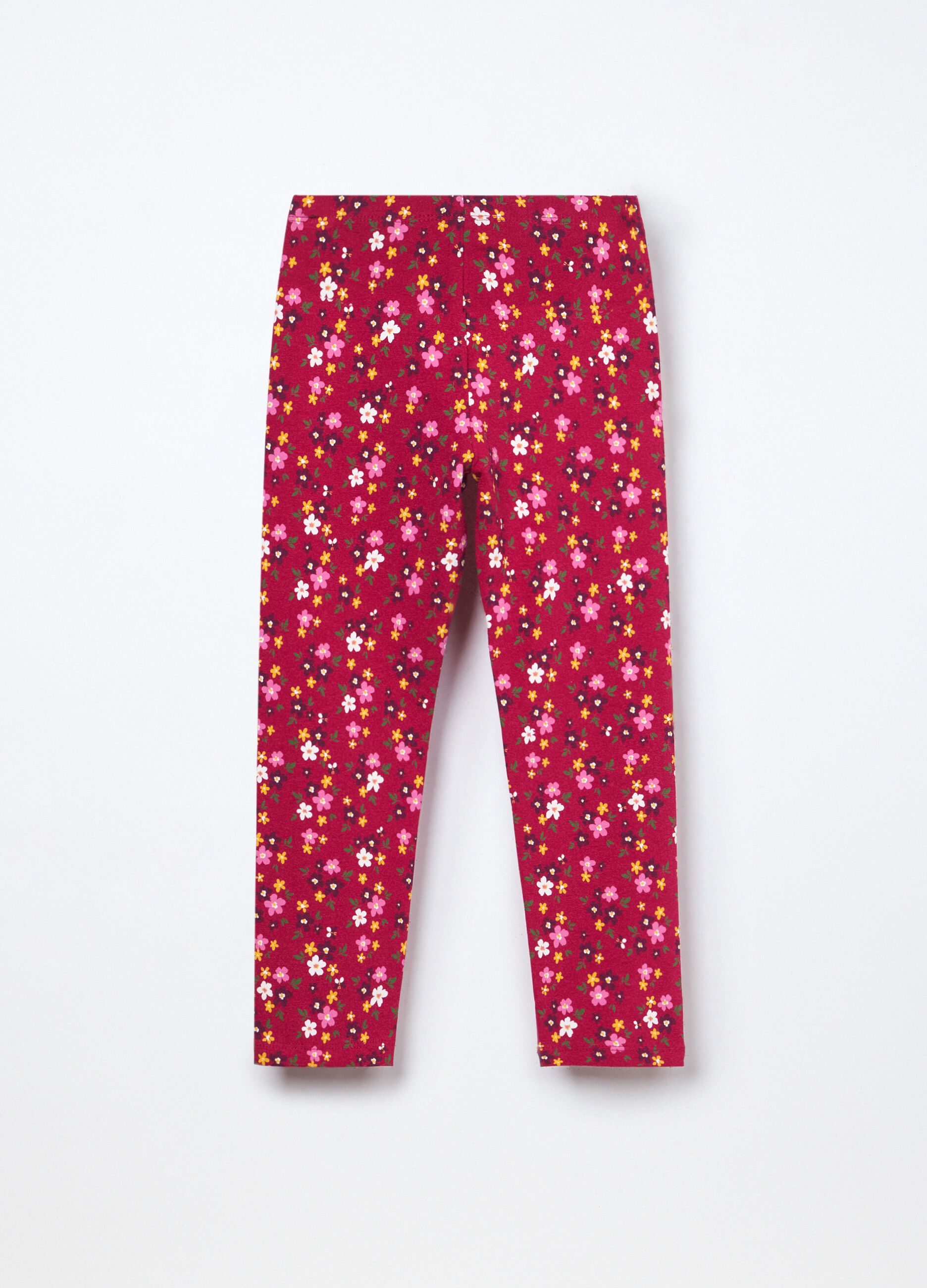 Leggings in jersey di cotone stretch bambina_1