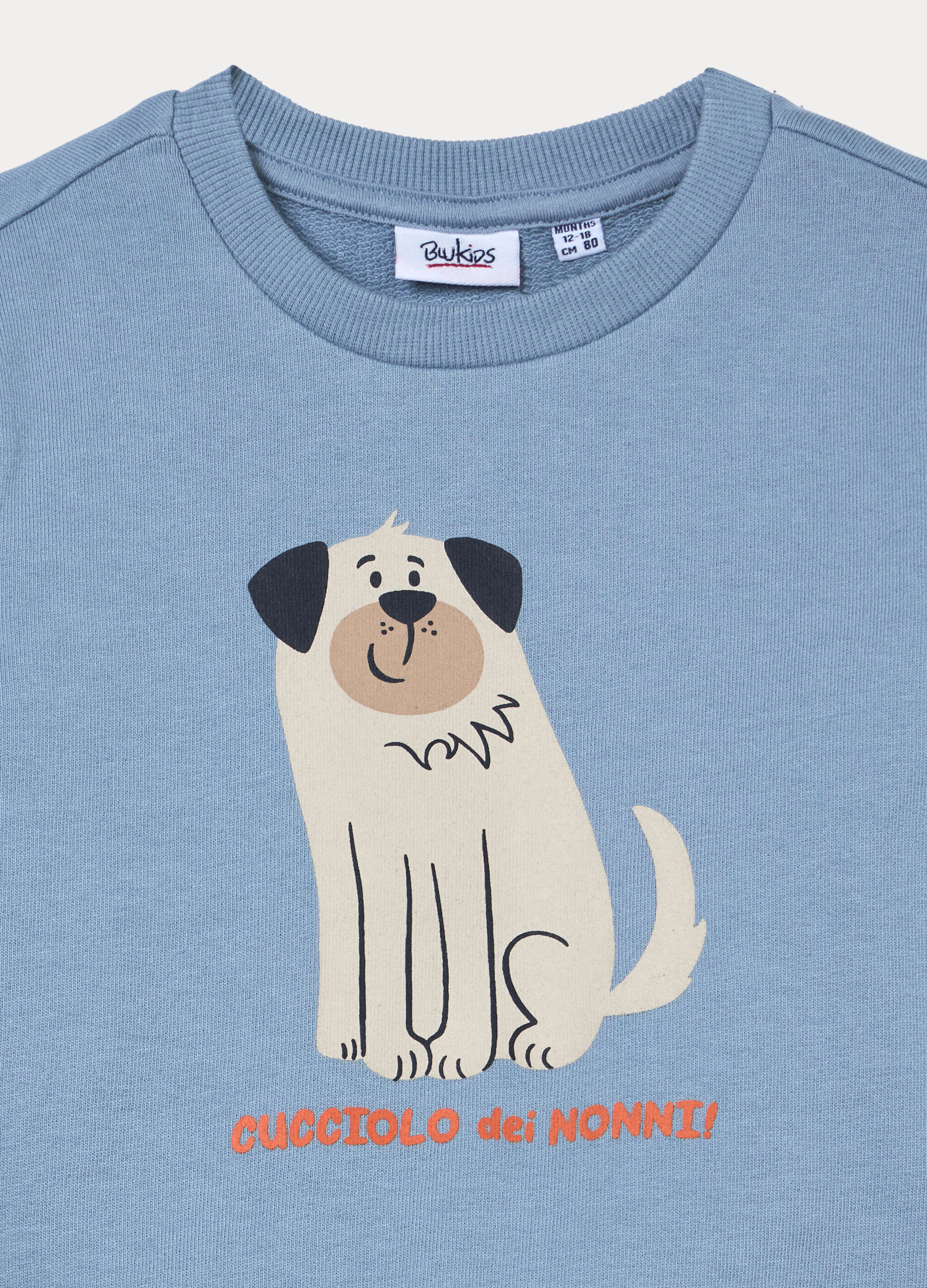 Felpa in french terry di puro cotone bimbo_2