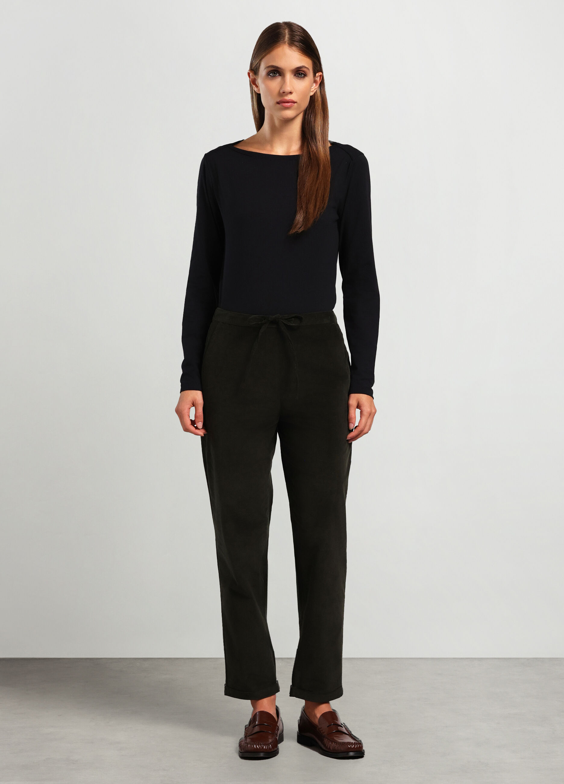 Jogger in cotone stretch donna_0