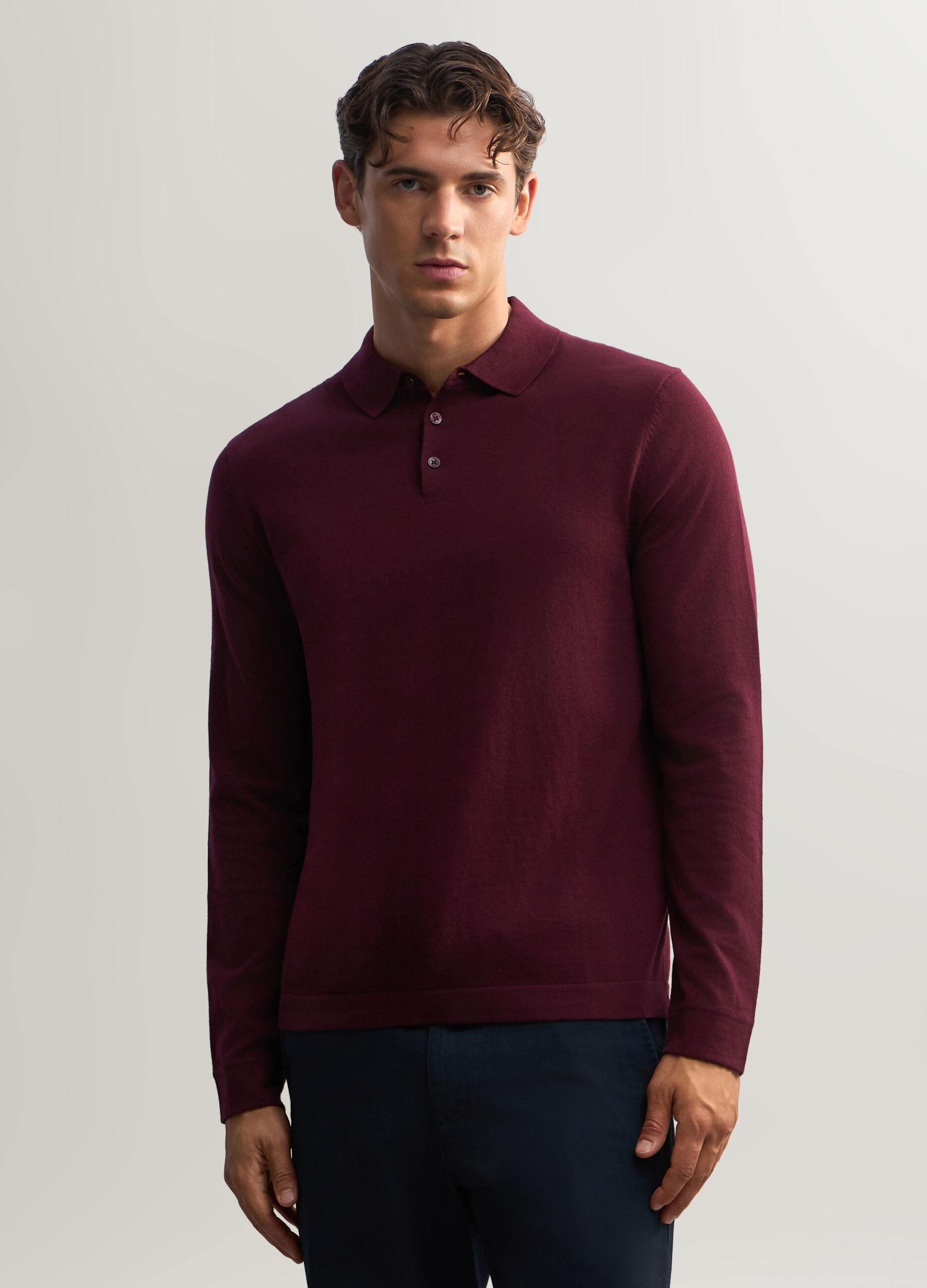 Polo in maglia misto cotone uomo