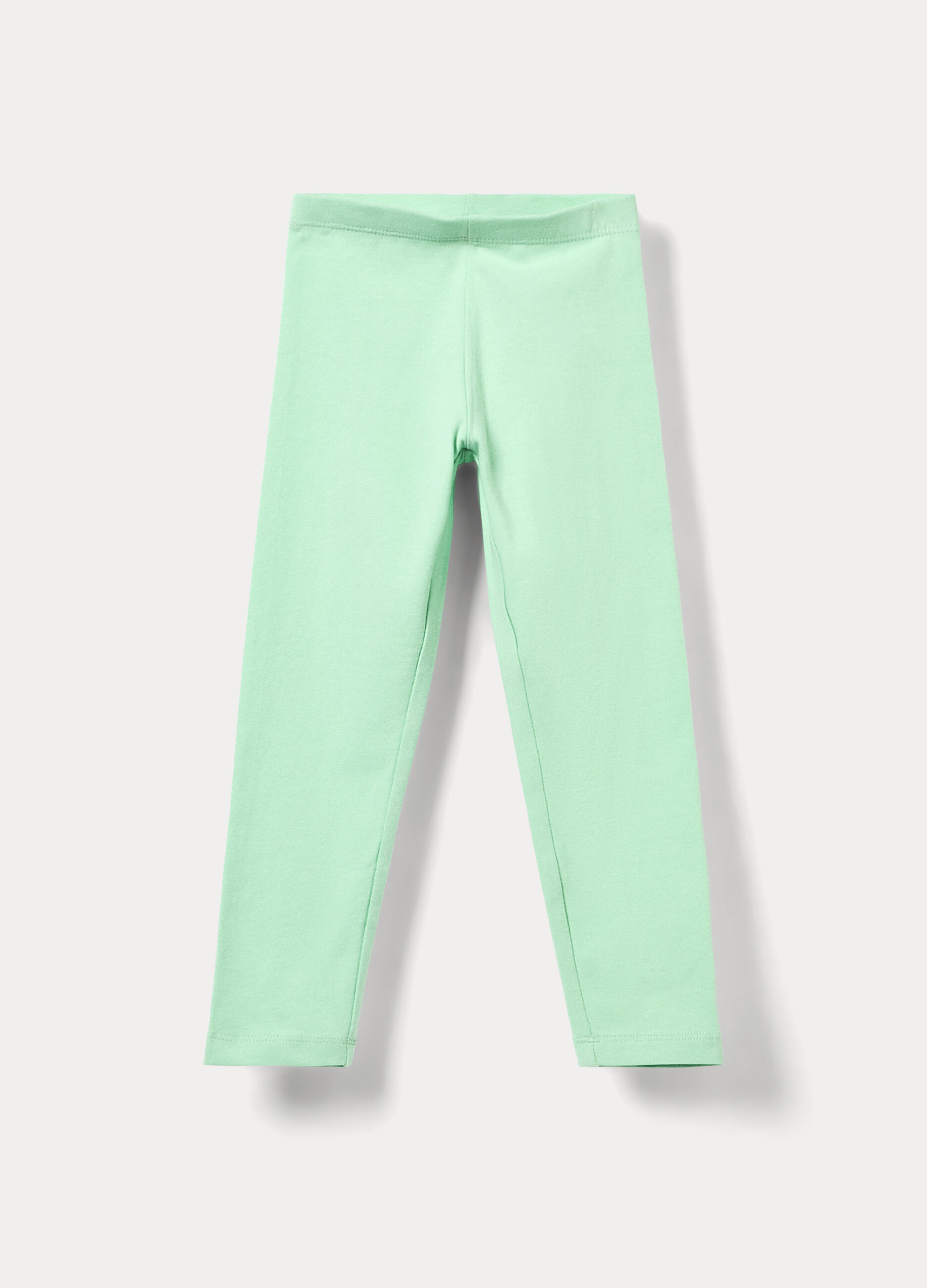 Leggings slim fit in jersey di cotone stretch bambina_0