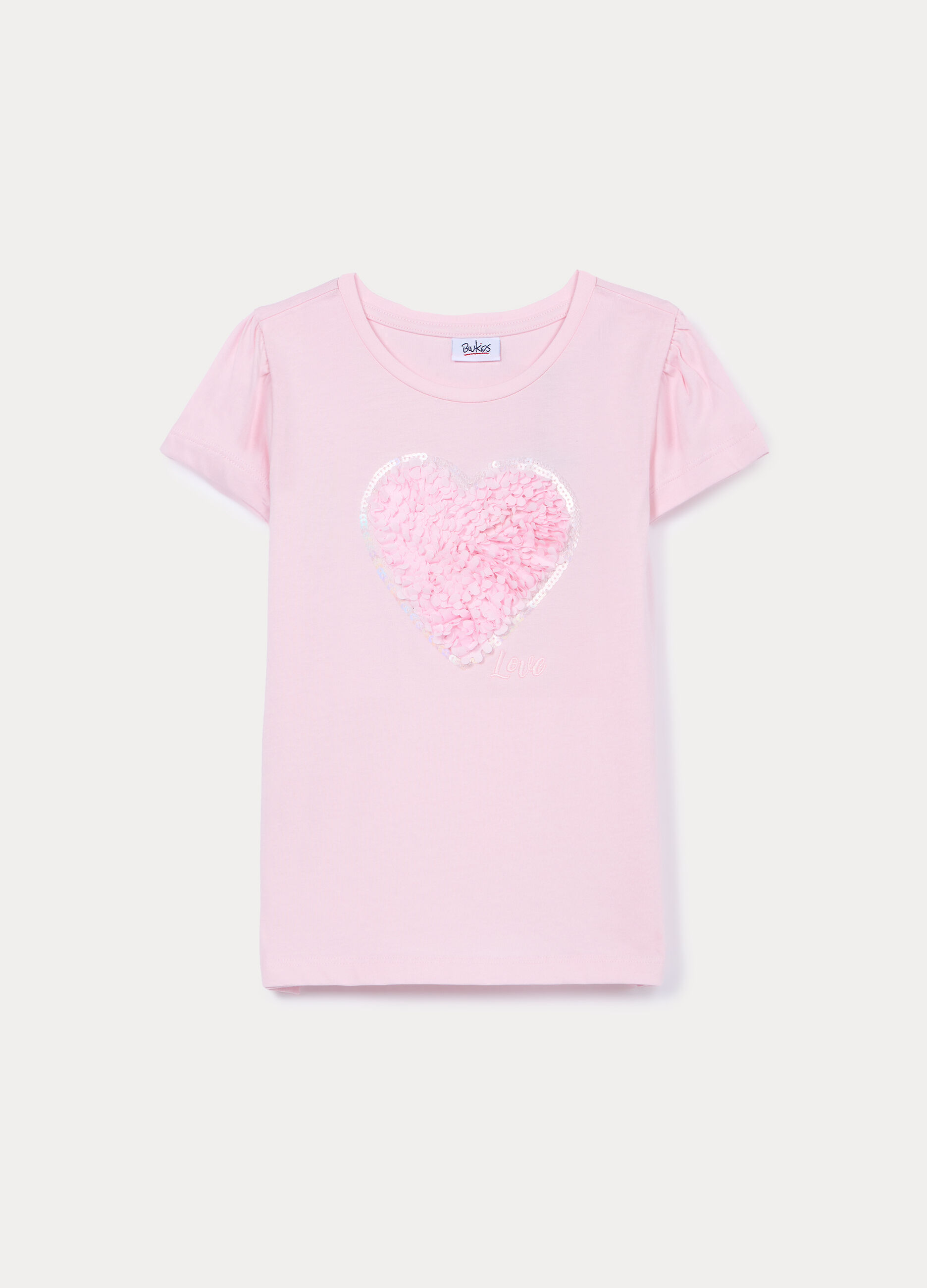 T-shirt girocollo in jersey di puro cotone bambina_0