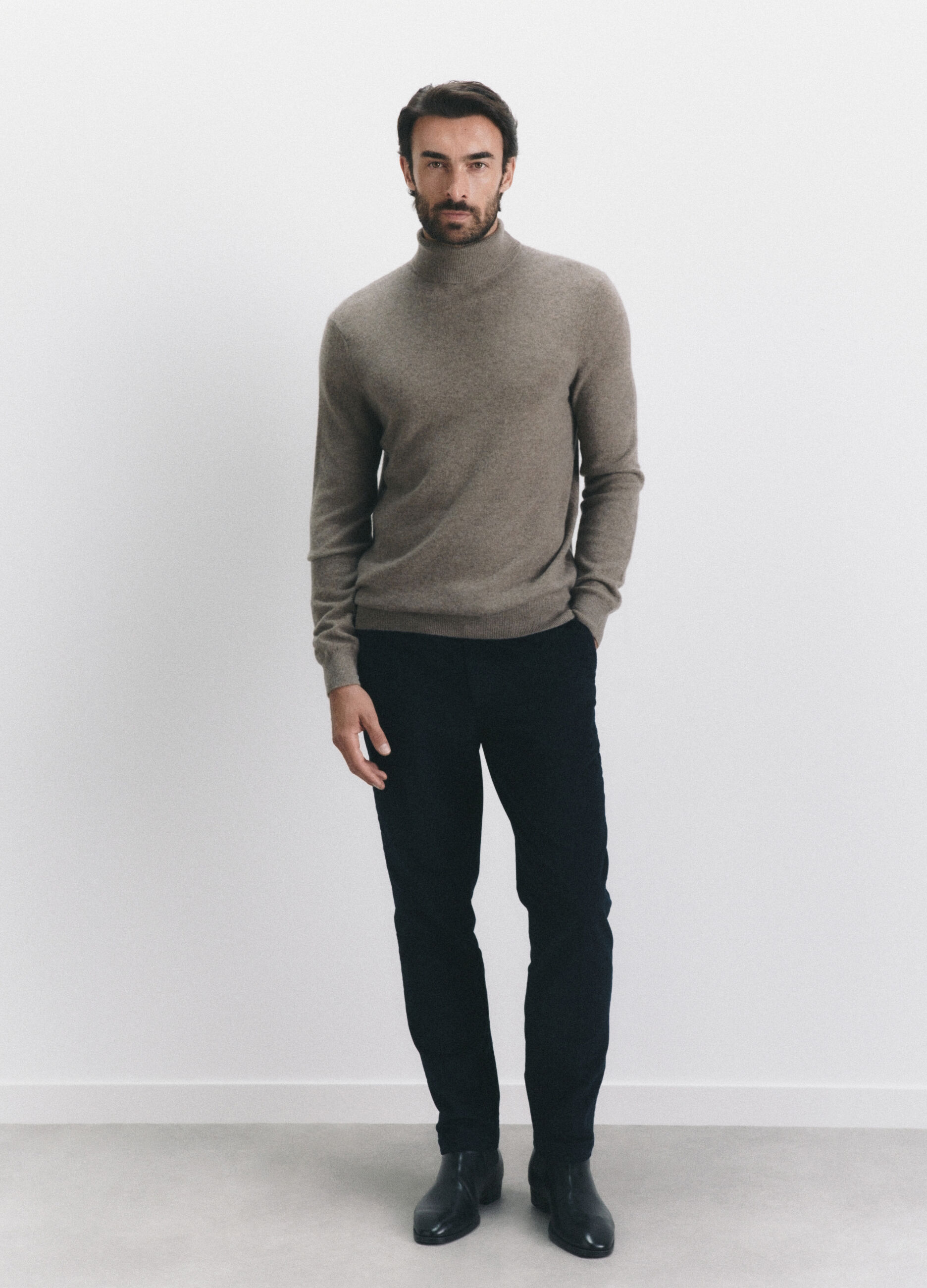 Maglione dolcevita in cashmere uomo