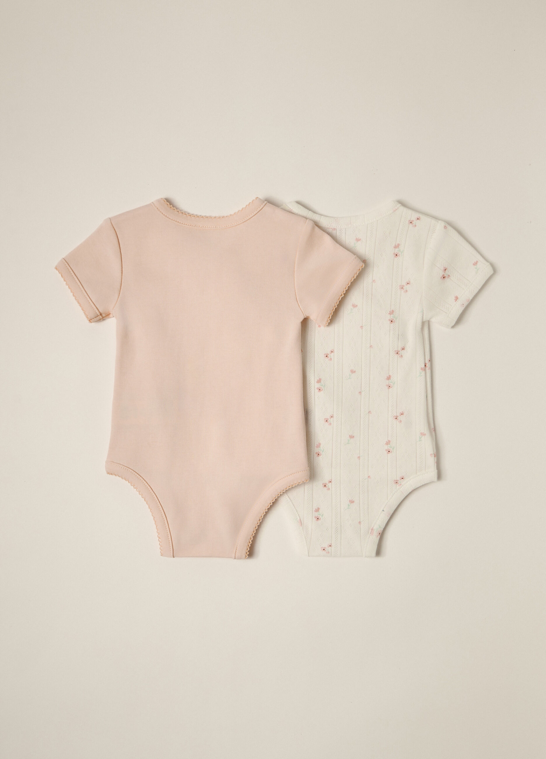 Pack 2 body incrociati in puro cotone IANA neonata