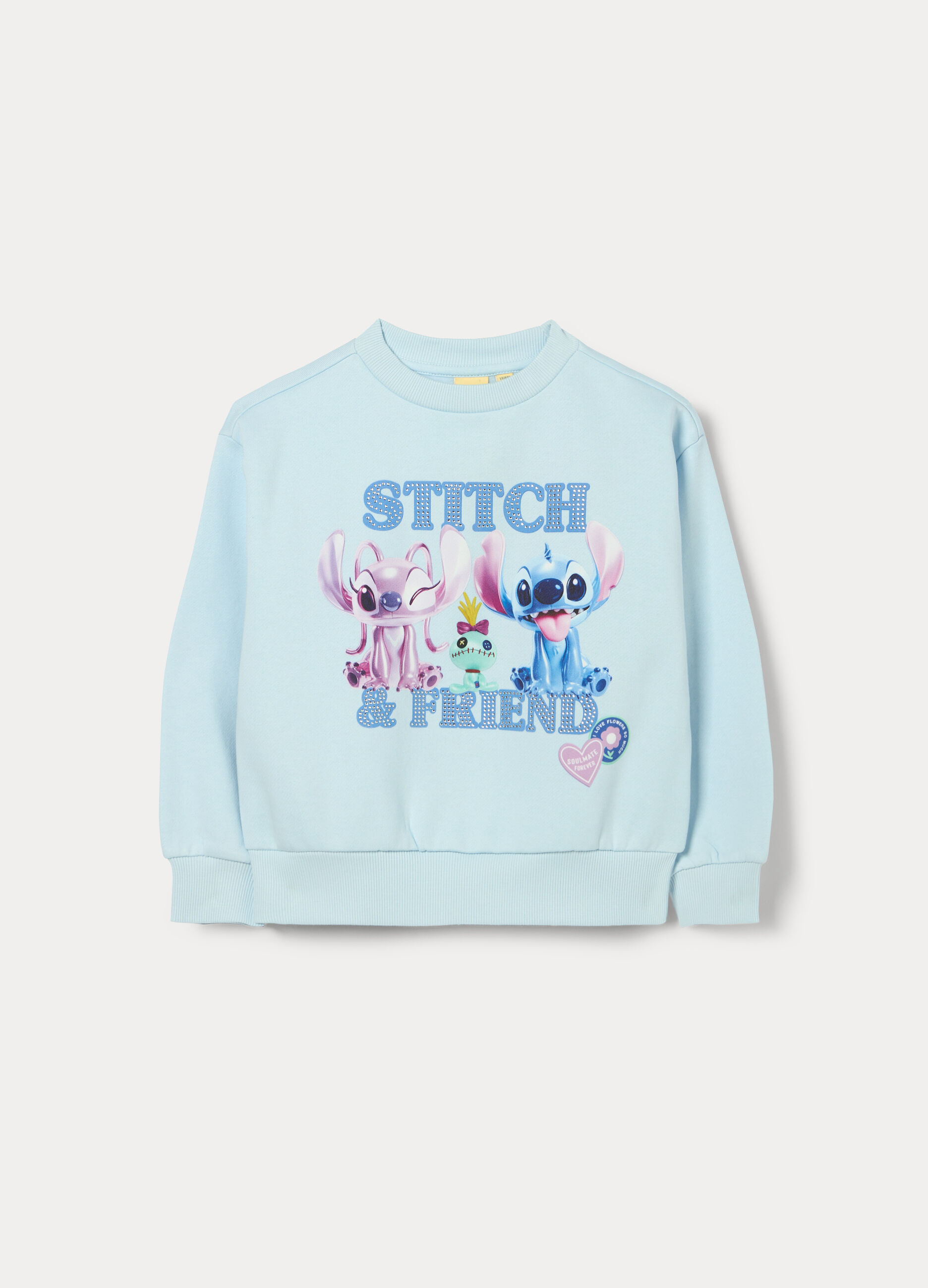 Felpa Stitch misto cotone fleece bambina_0