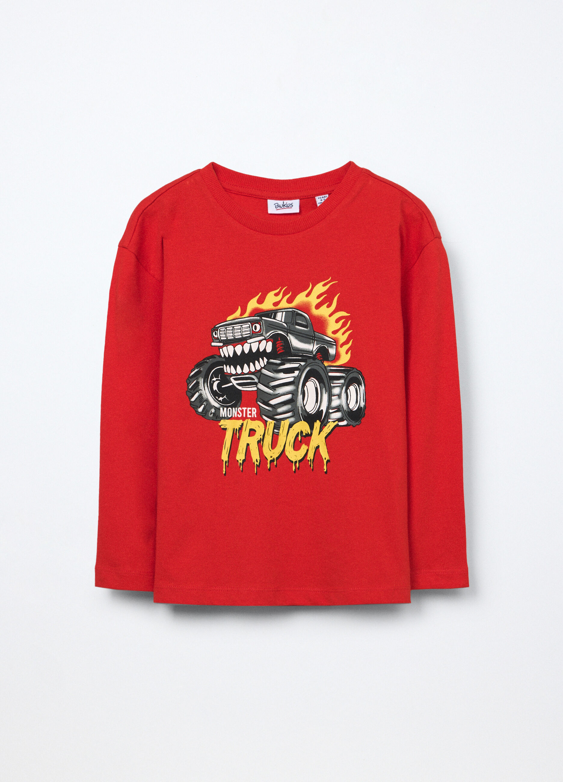 T-shirt a maniche lunghe in puro cotone jersey bambino_0