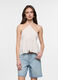 Top slim fit in cotone e filo lurex donna_0