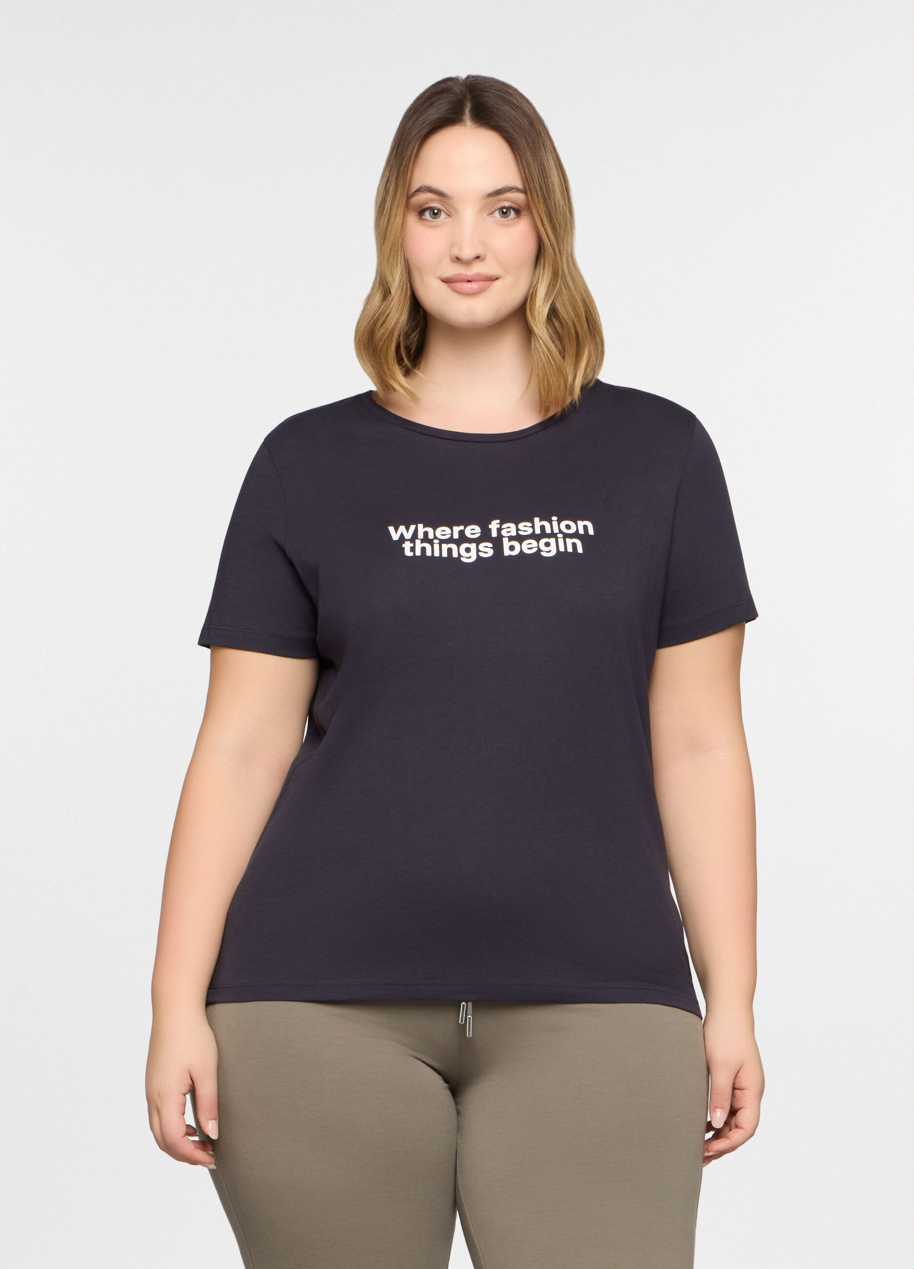 T-shirt girocollo donna curvy_0