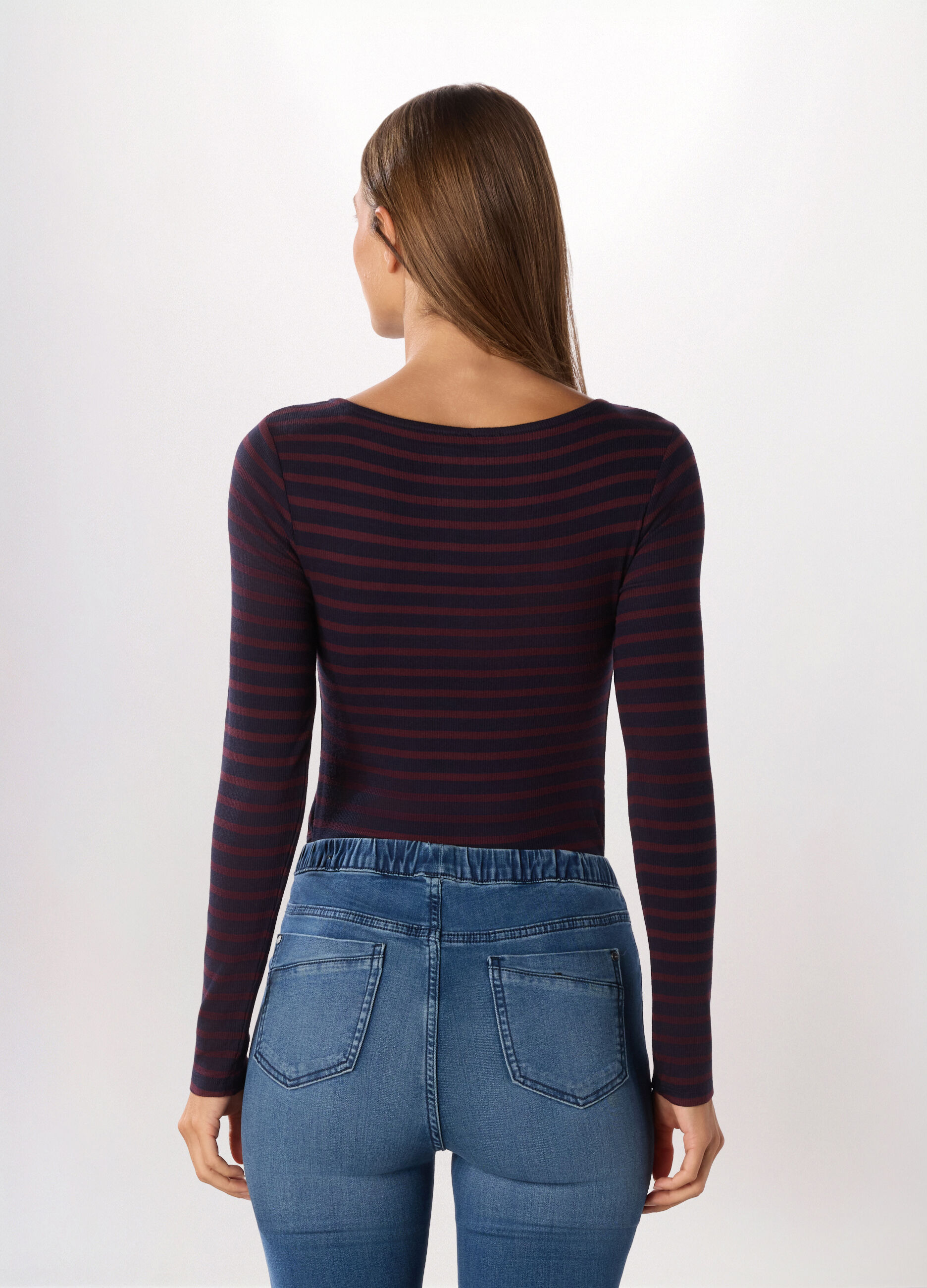 Body in costina di viscosa stretch donna_1