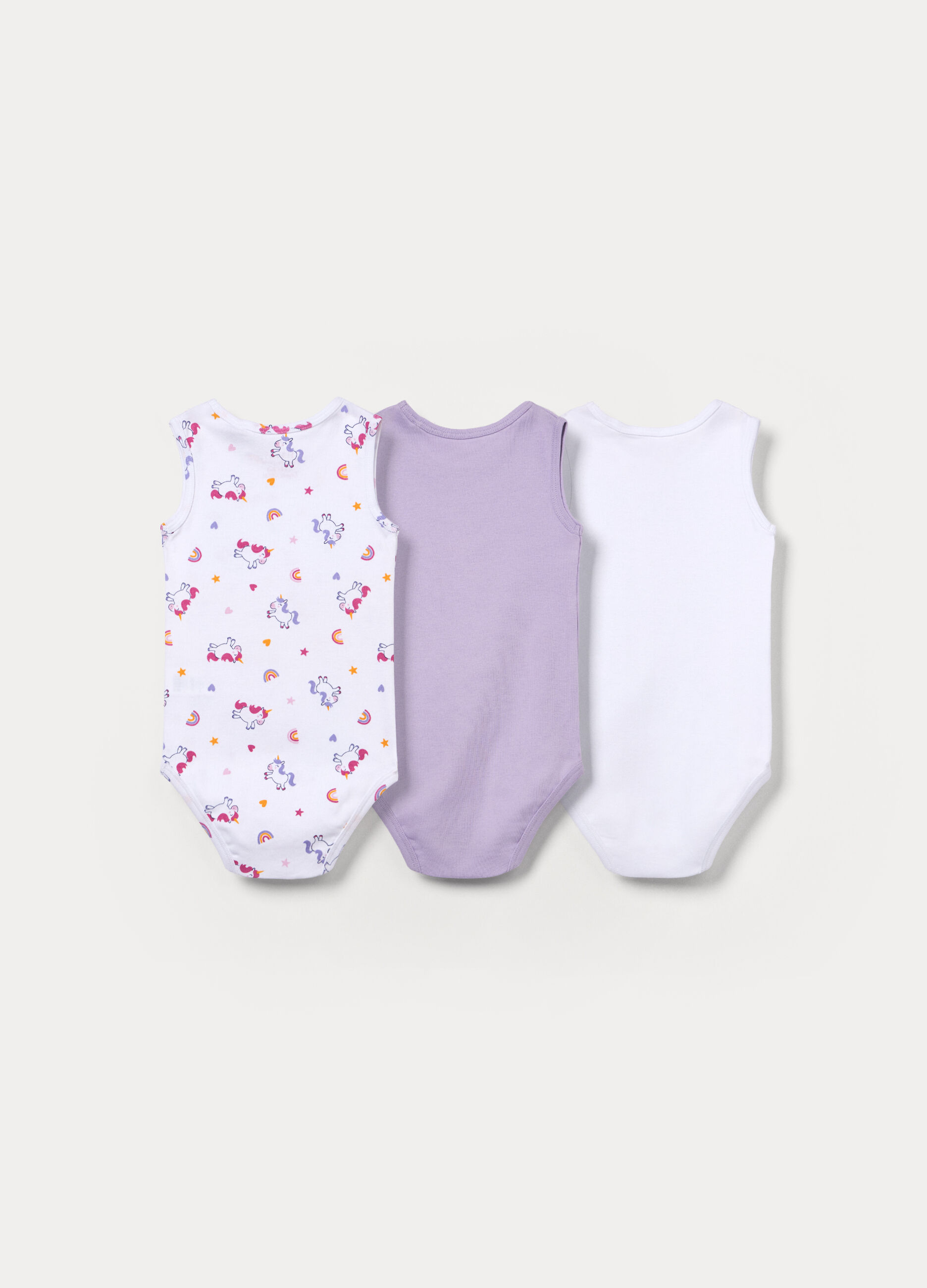 Pack 3 body in costina di puro cotone _1