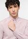 Camicia regular fit a righe con colletto button down uomo_2