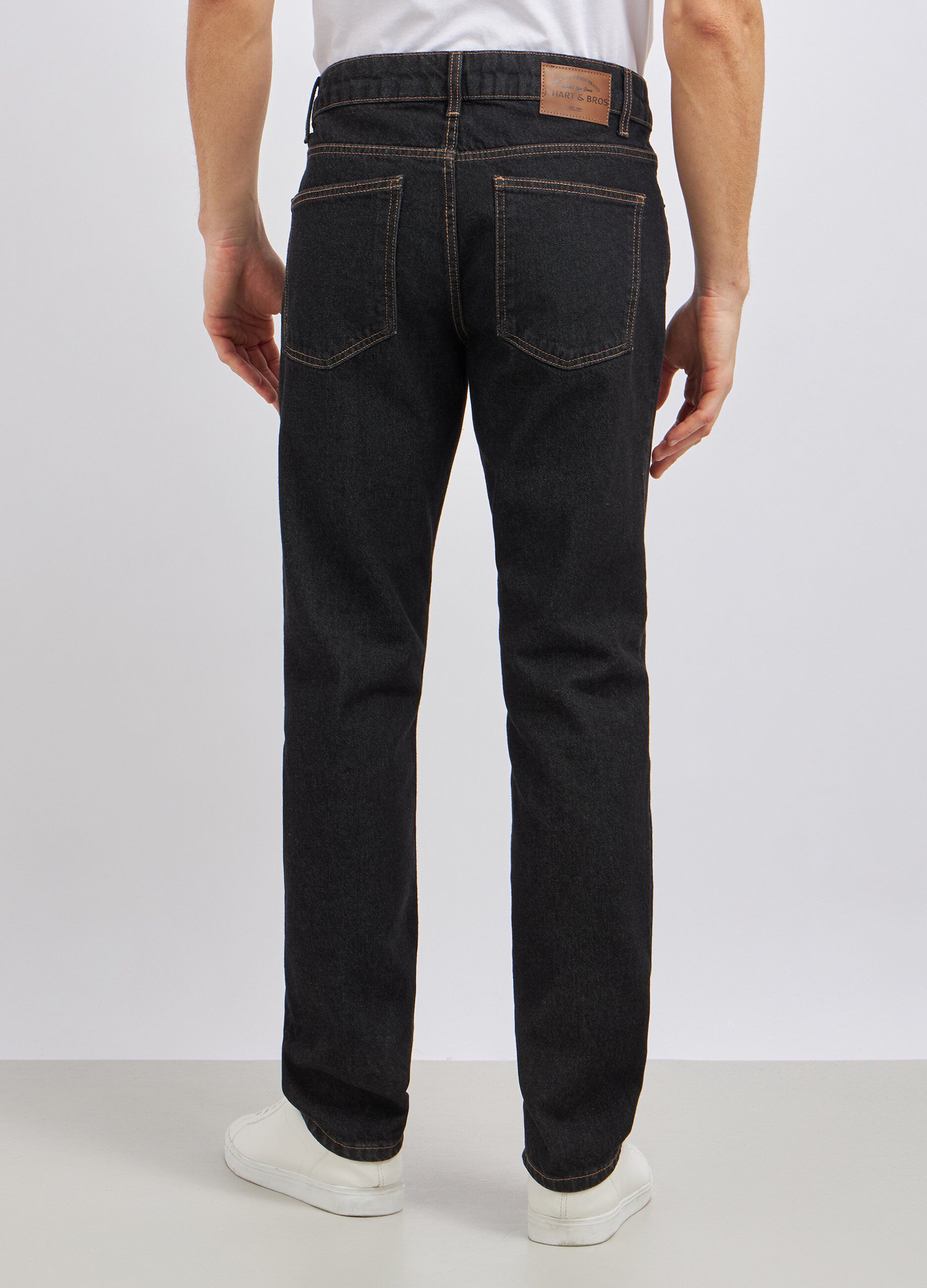 Jeans modello 5 tasche in puro cotone uomo_2
