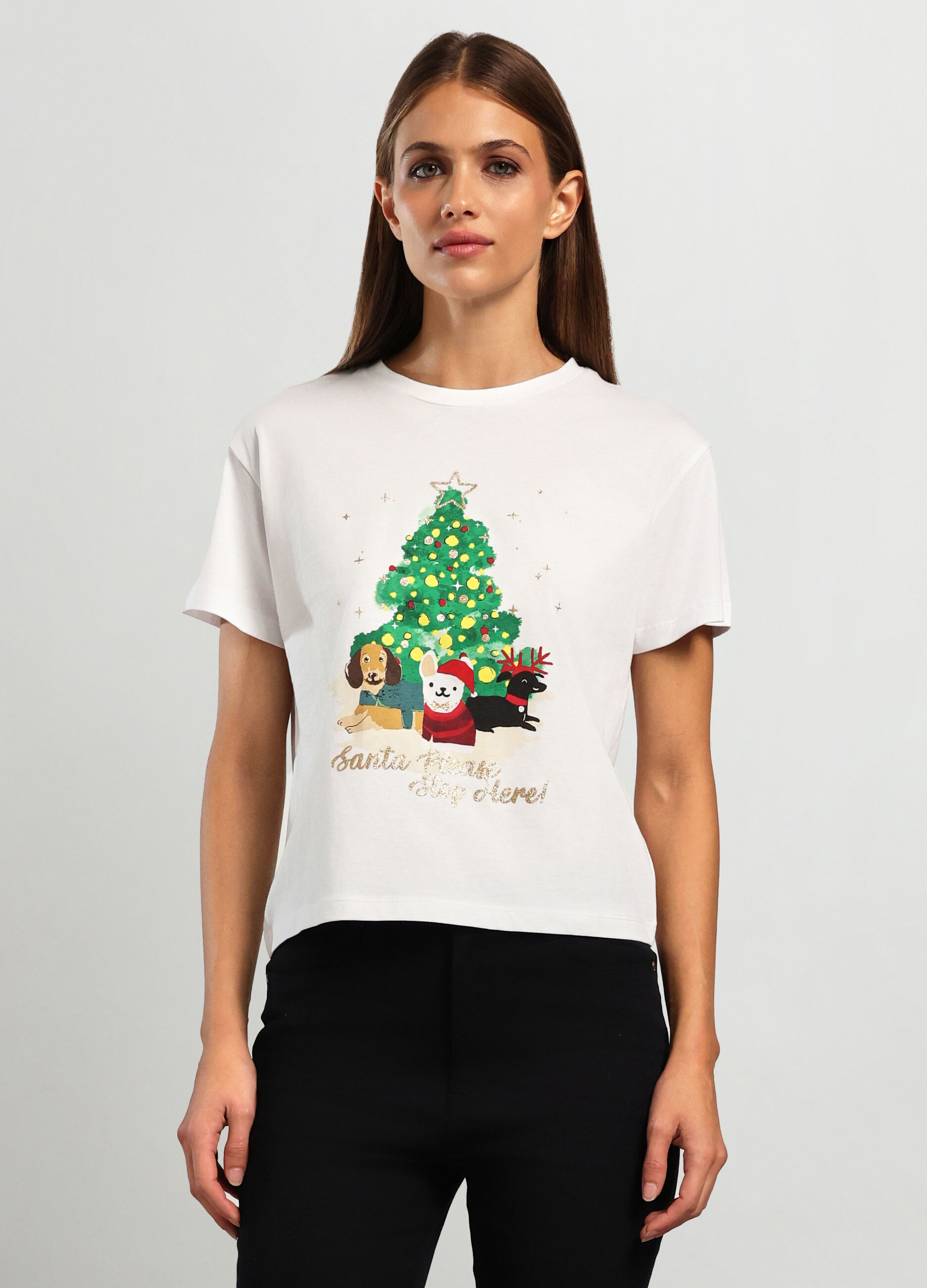 T-shirt in puro cotone donna_0