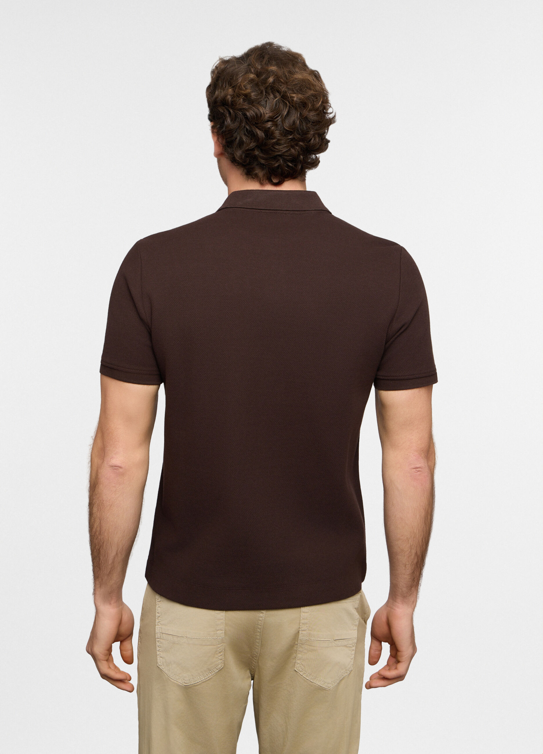 Polo maniche corte in cotone a maglia uomo_2