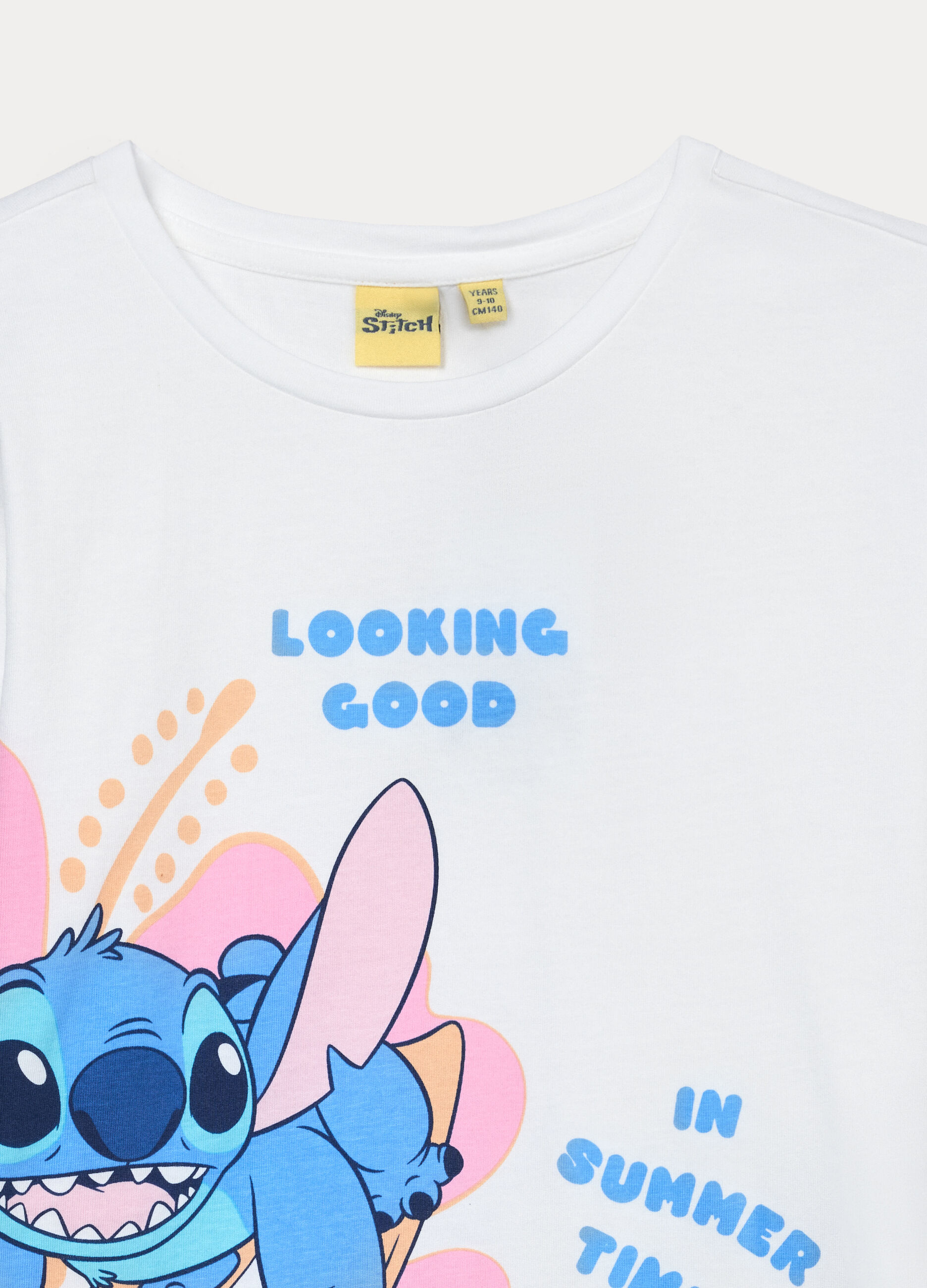 T-shirt Stitch in jersey di puro cotone bambina_2