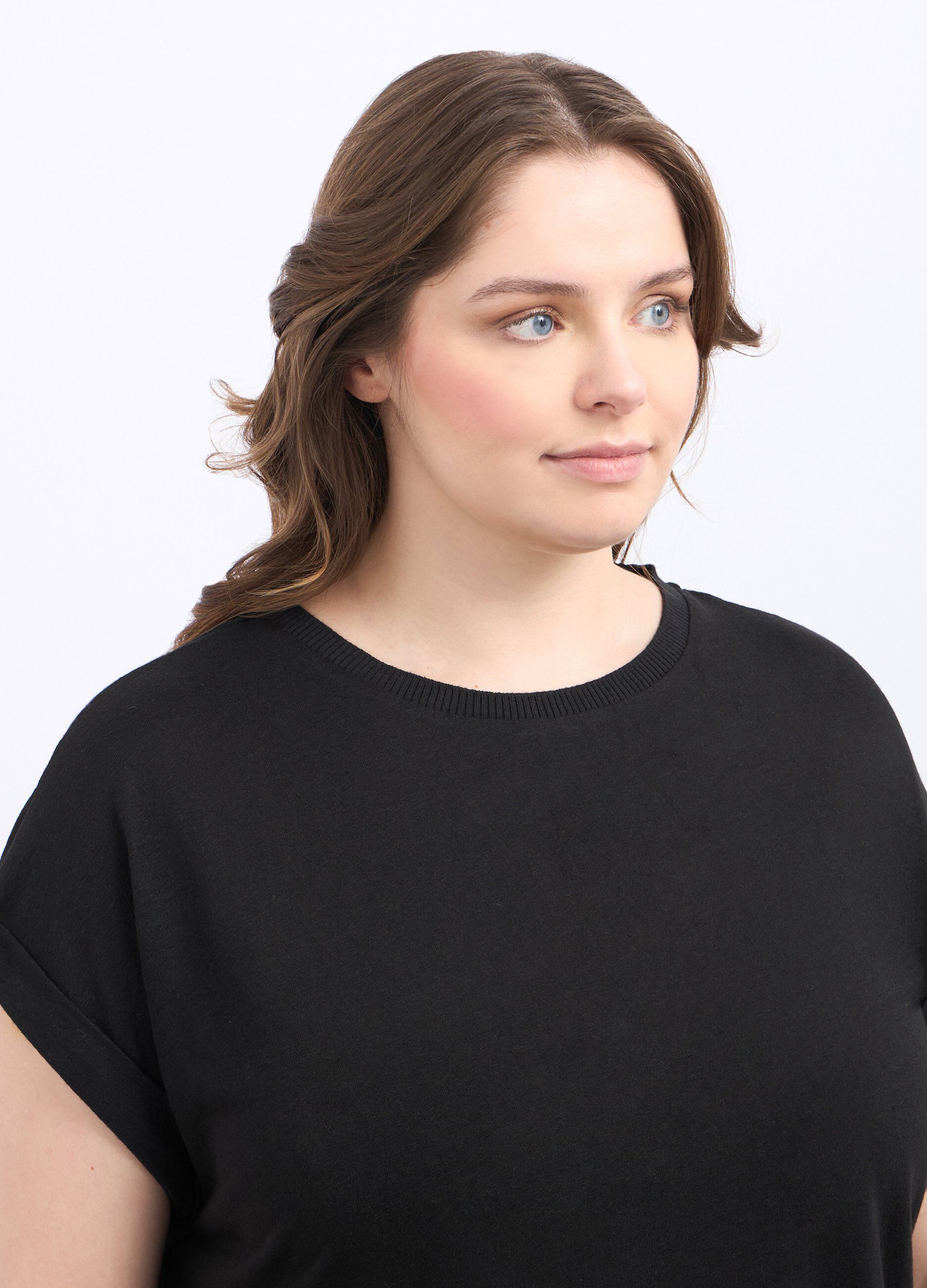 T-shirt in misto lino donna curvy_2