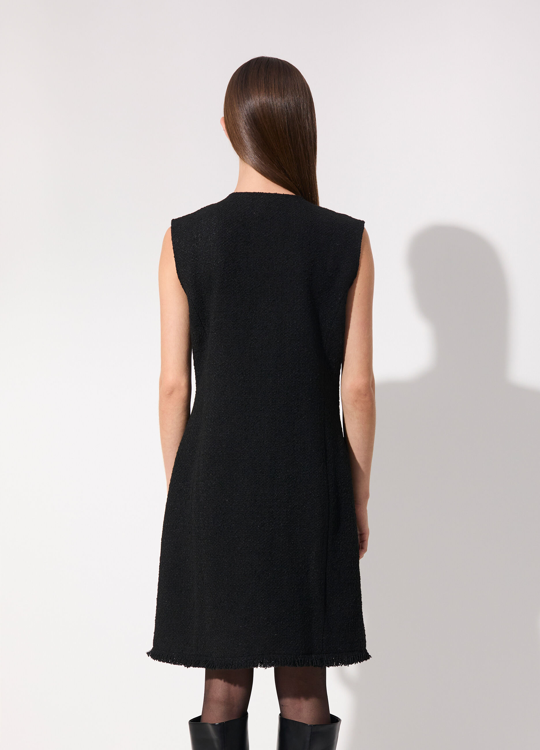 Vestito bouclé corto smanicato donna_2