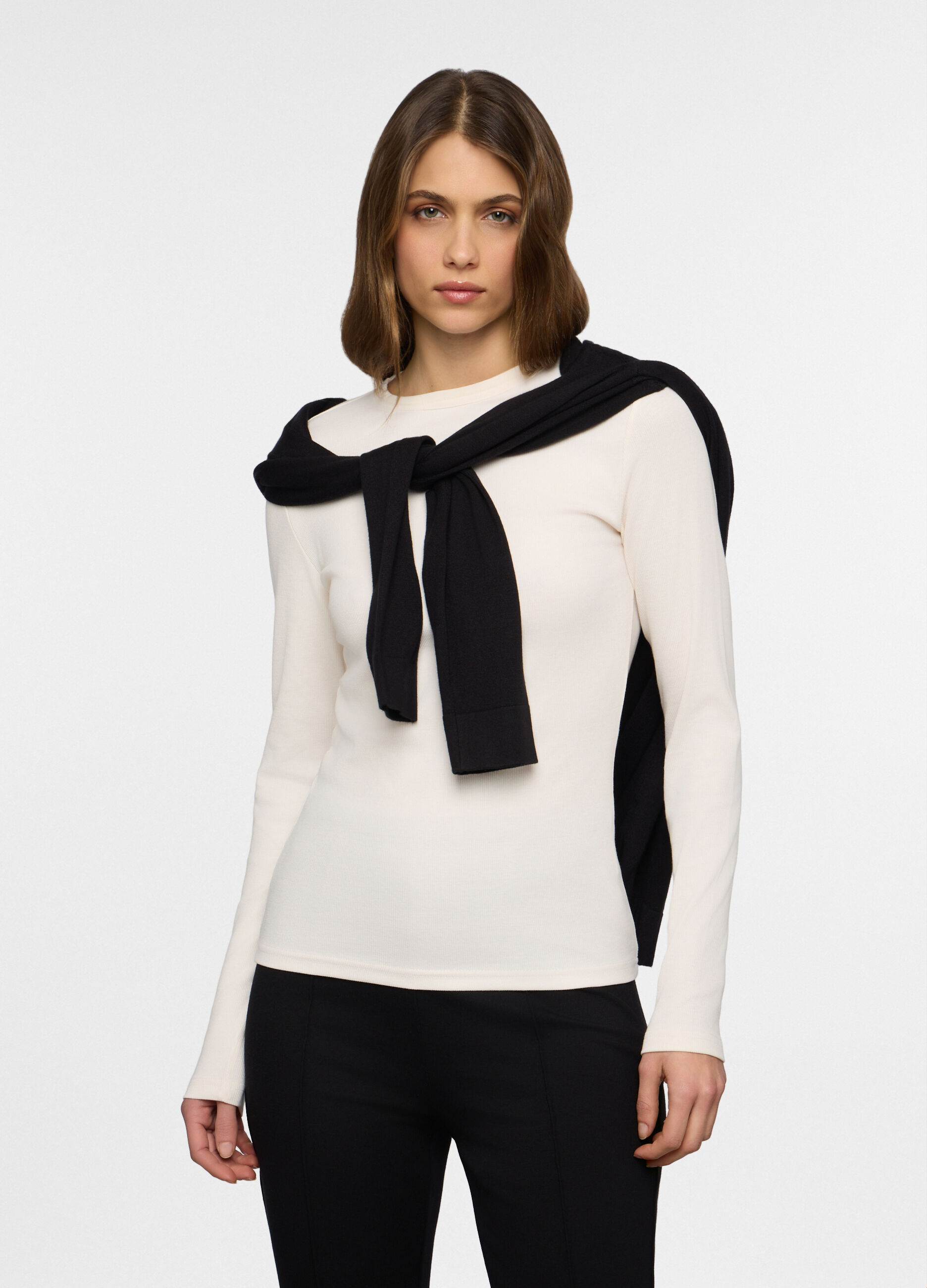 Canotta girocollo stretch donna_0